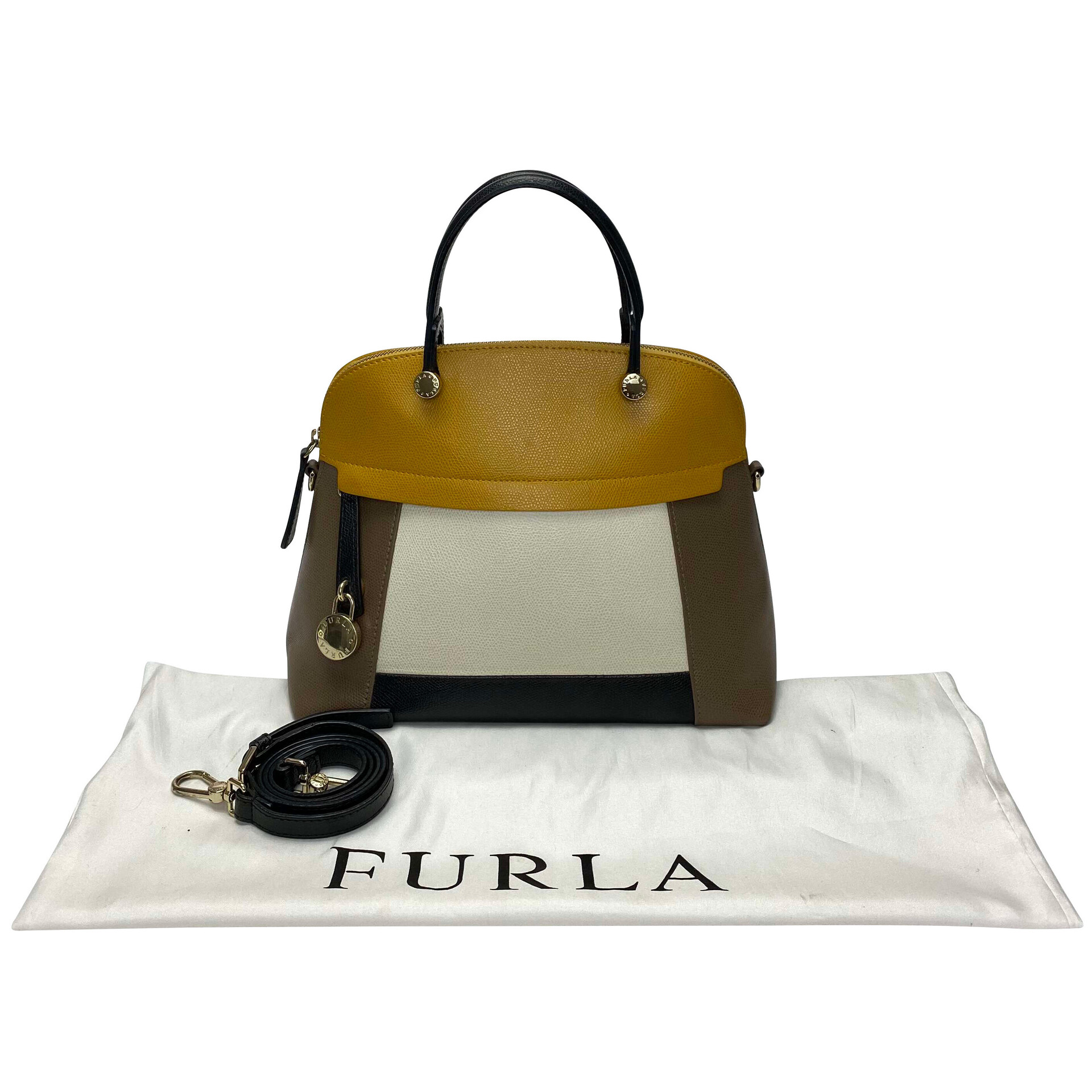 Bolsa Furla Couro Tricolor