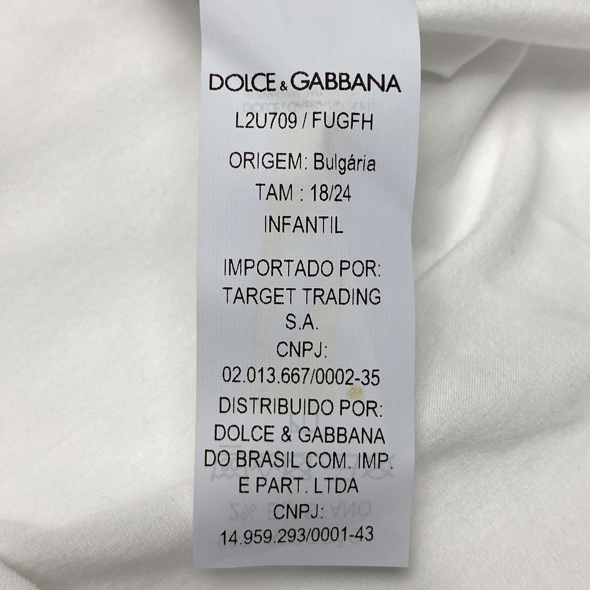 Conjunto 2 Body Infantil Dolce & Gabbana