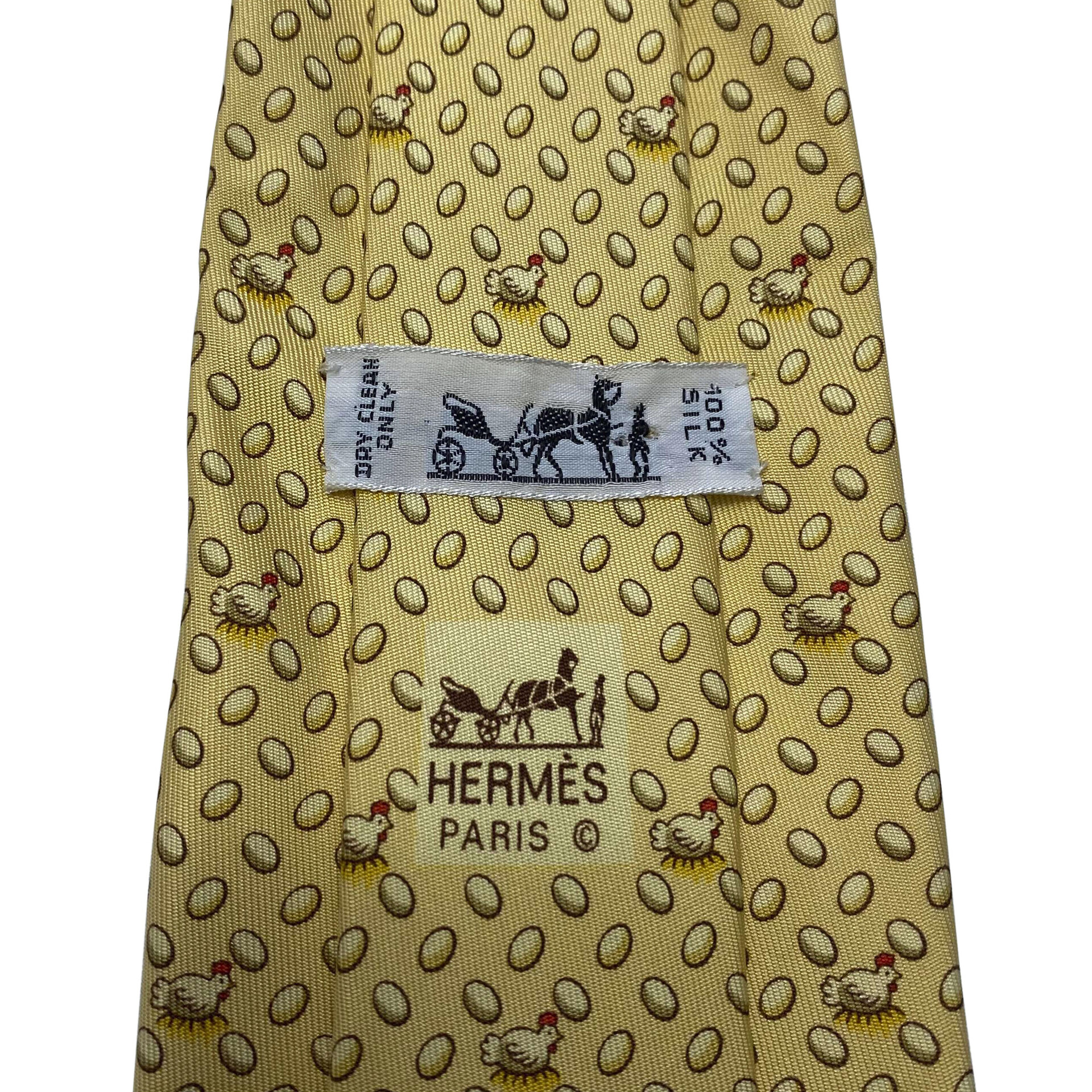 Gravata Hermès Amarela