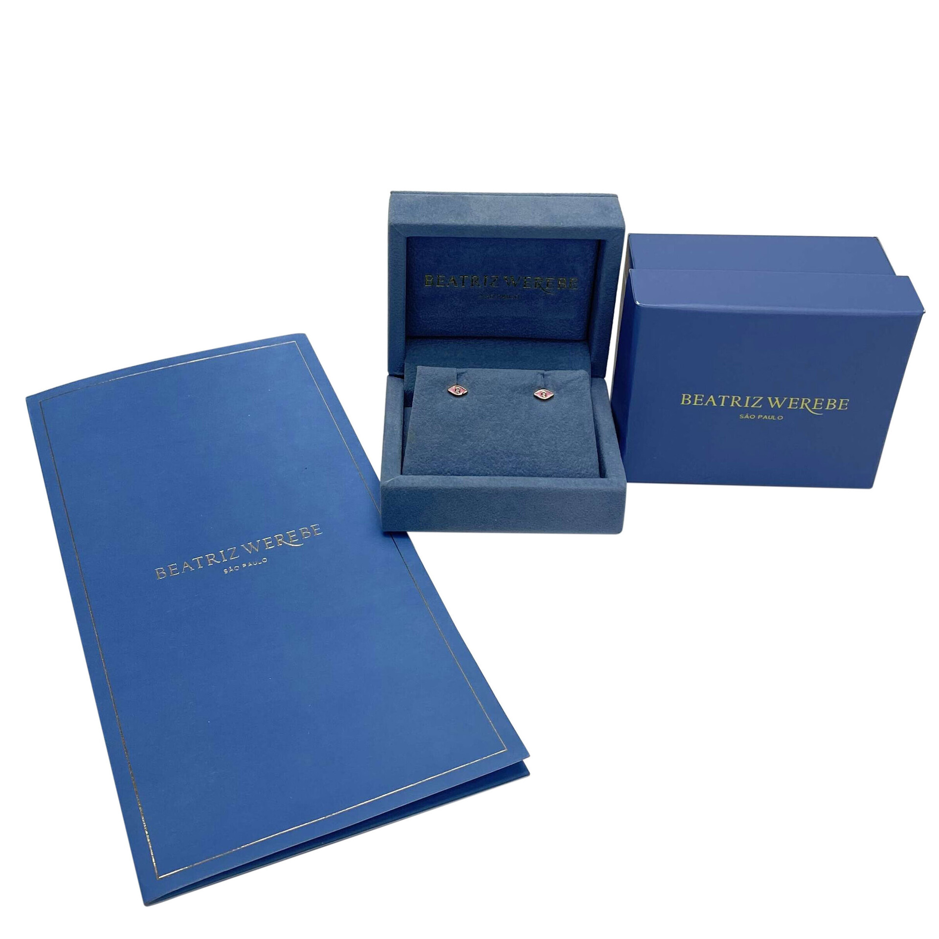 Par de Brincos Beatriz Werebe Olho Grego