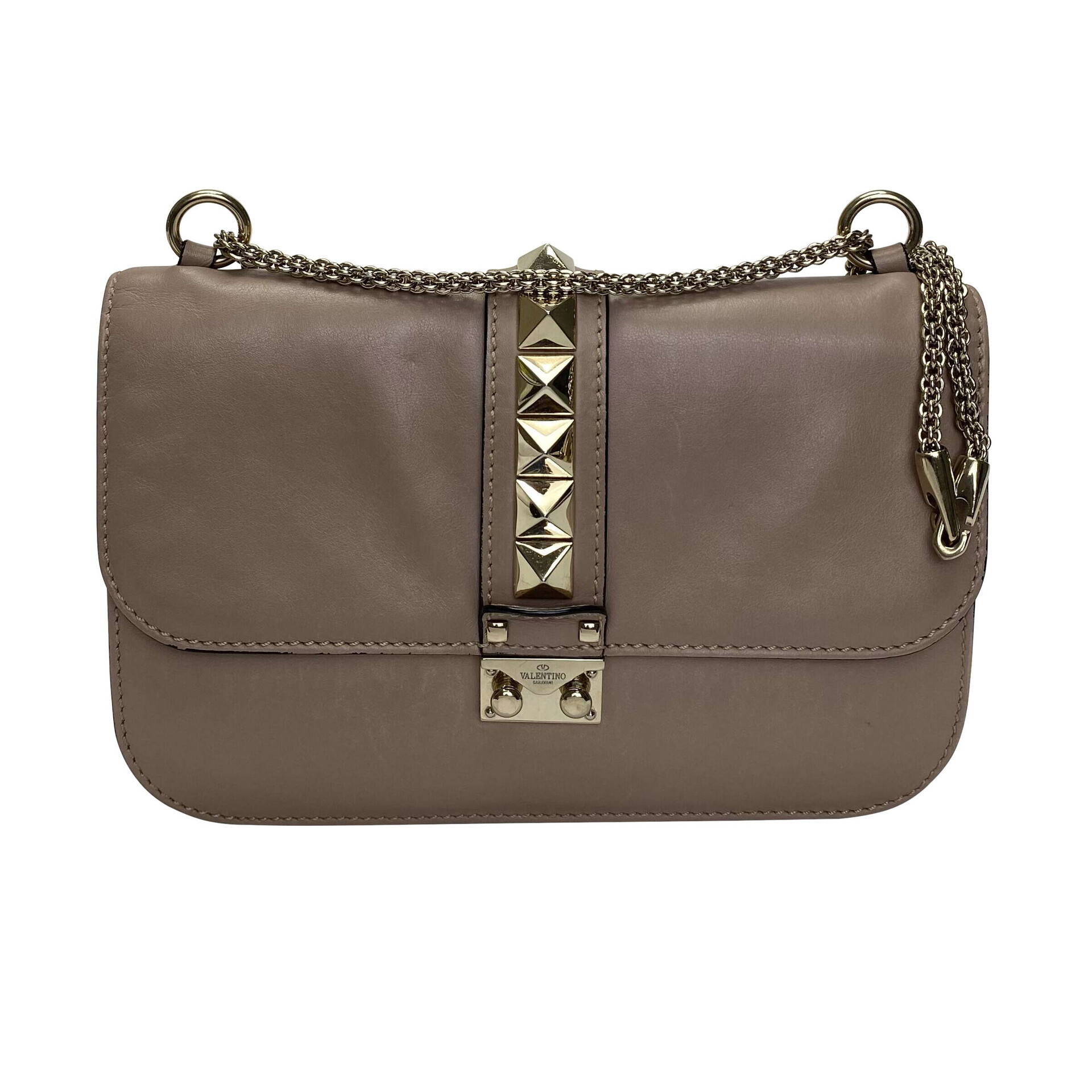 Bolsa Valentino Garavani Glam Lock Nude