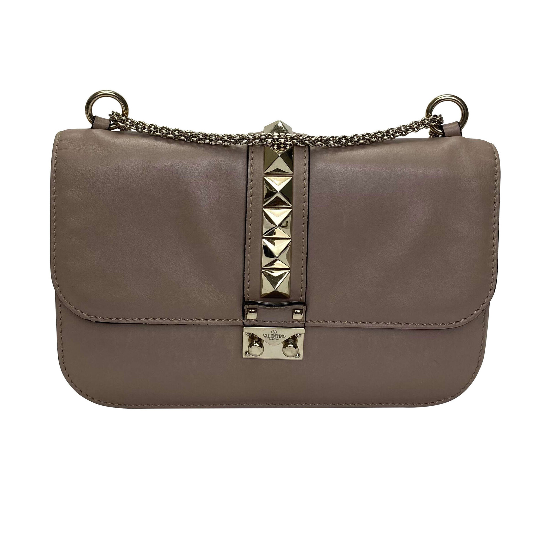 Bolsa Valentino Garavani Glam Lock Nude