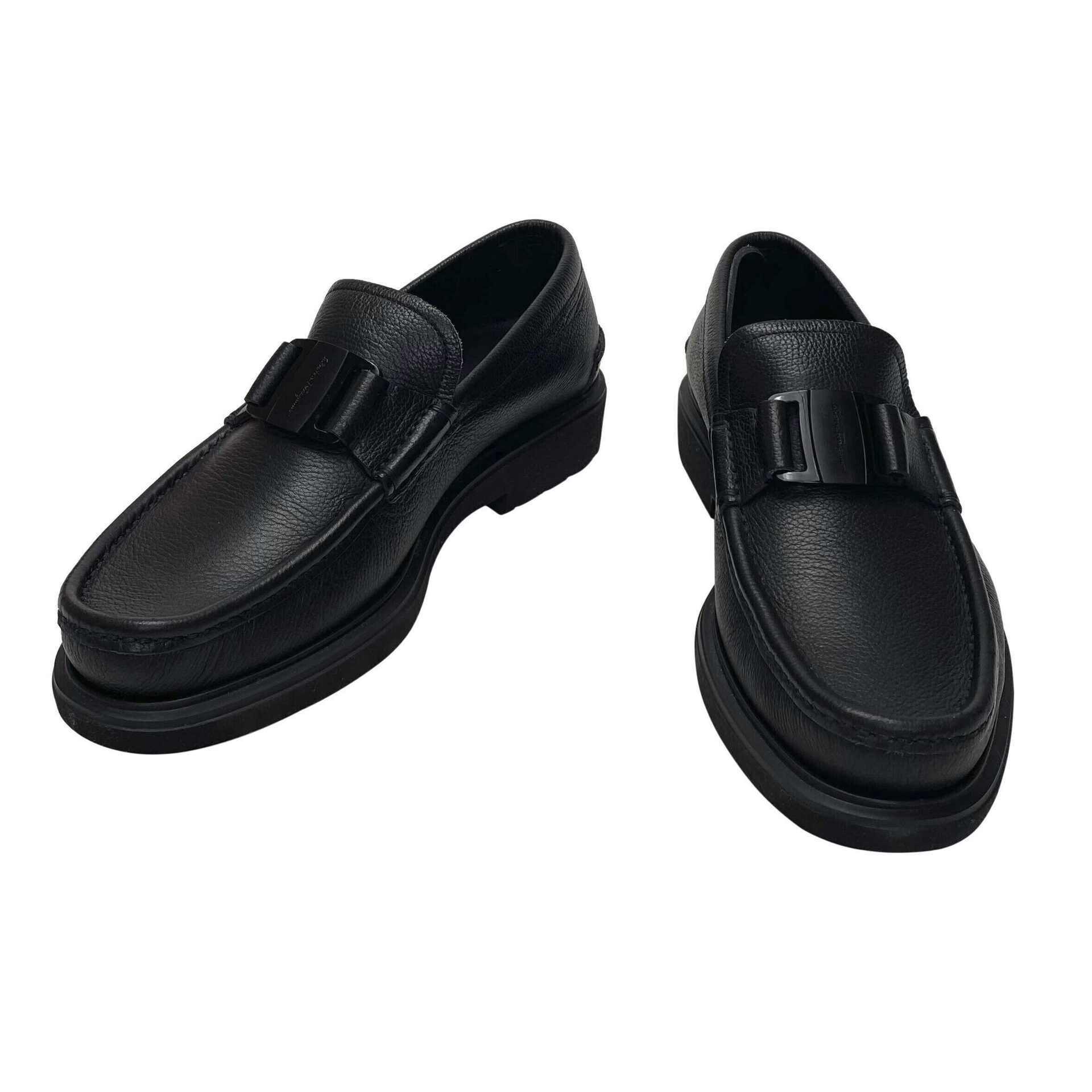 Mocassim Salvatore Ferragamo Couro Preto