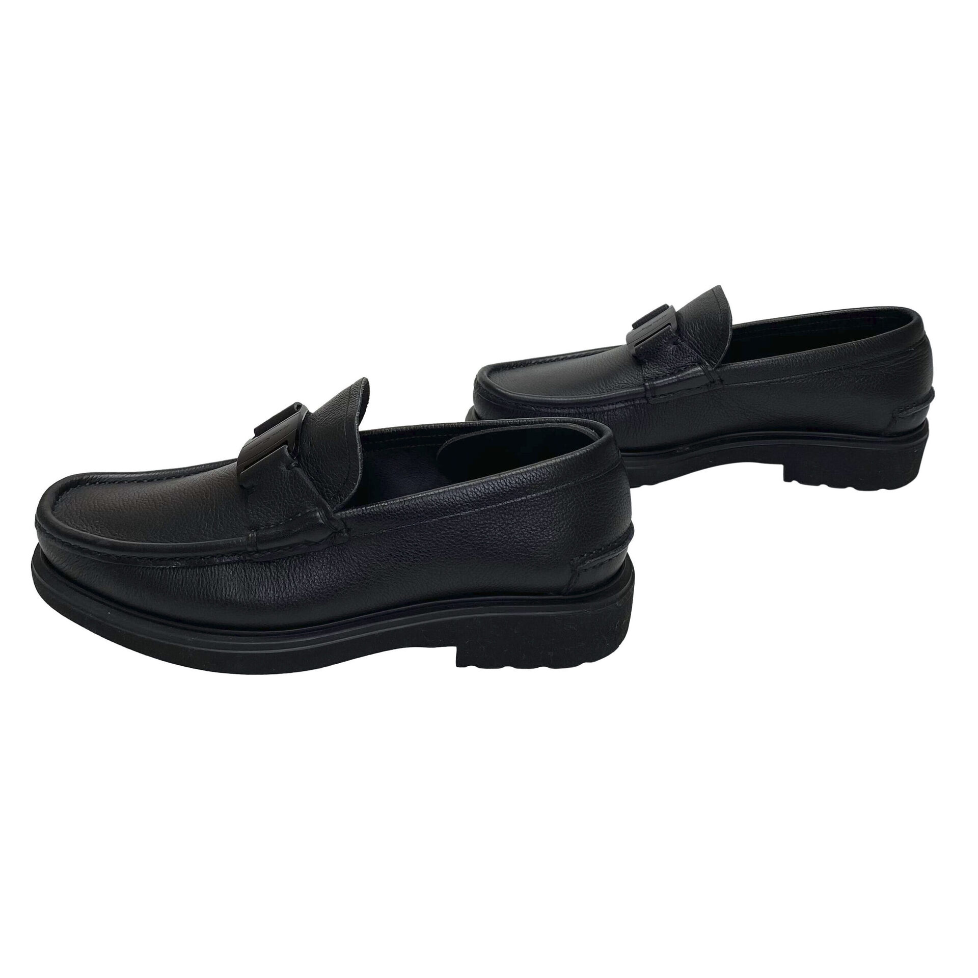 Mocassim Salvatore Ferragamo Couro Preto