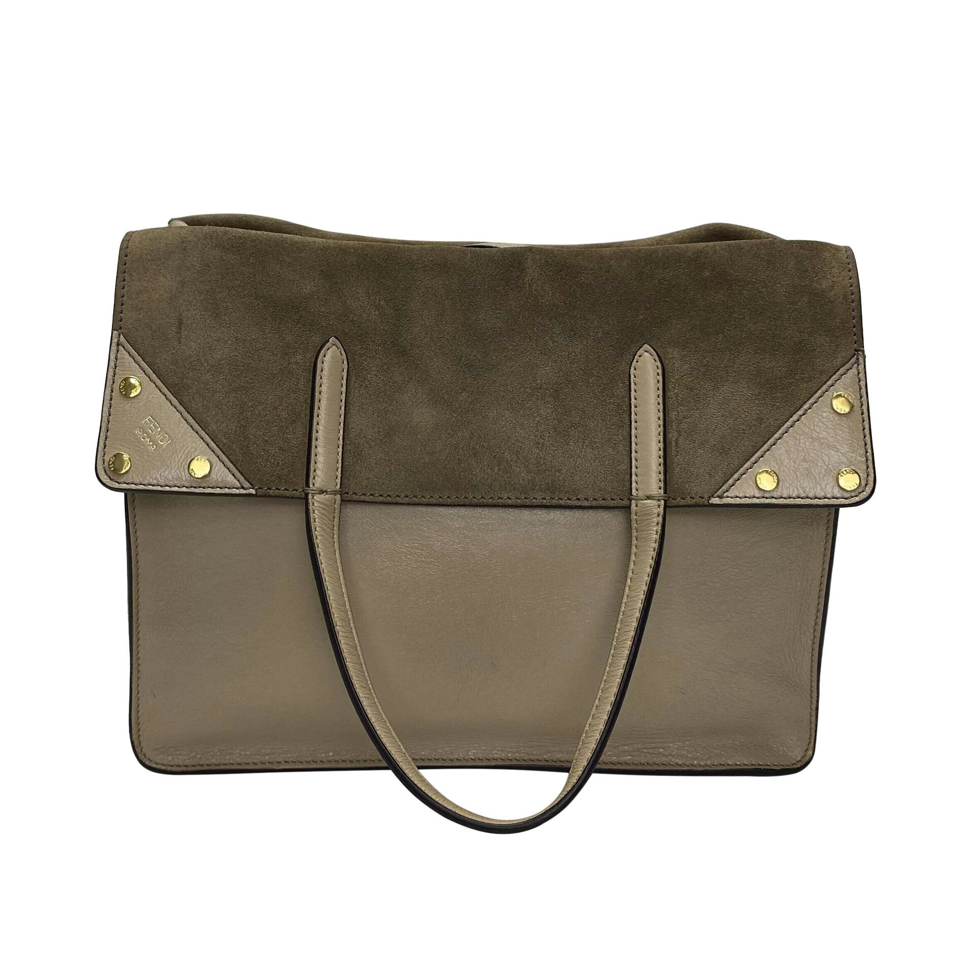 Bolsa Fendi Camurça e Couro Nude