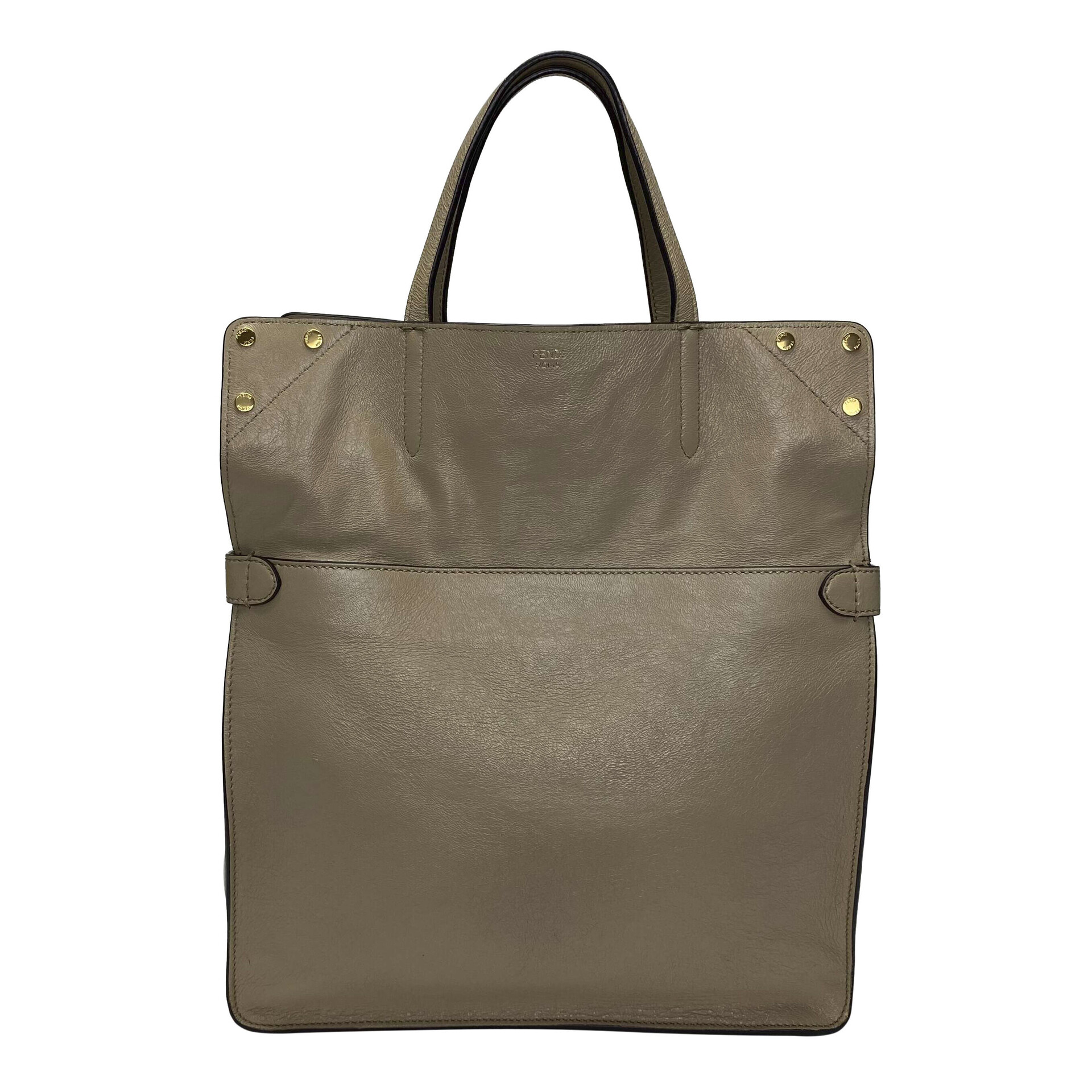 Bolsa Fendi Camurça e Couro Nude