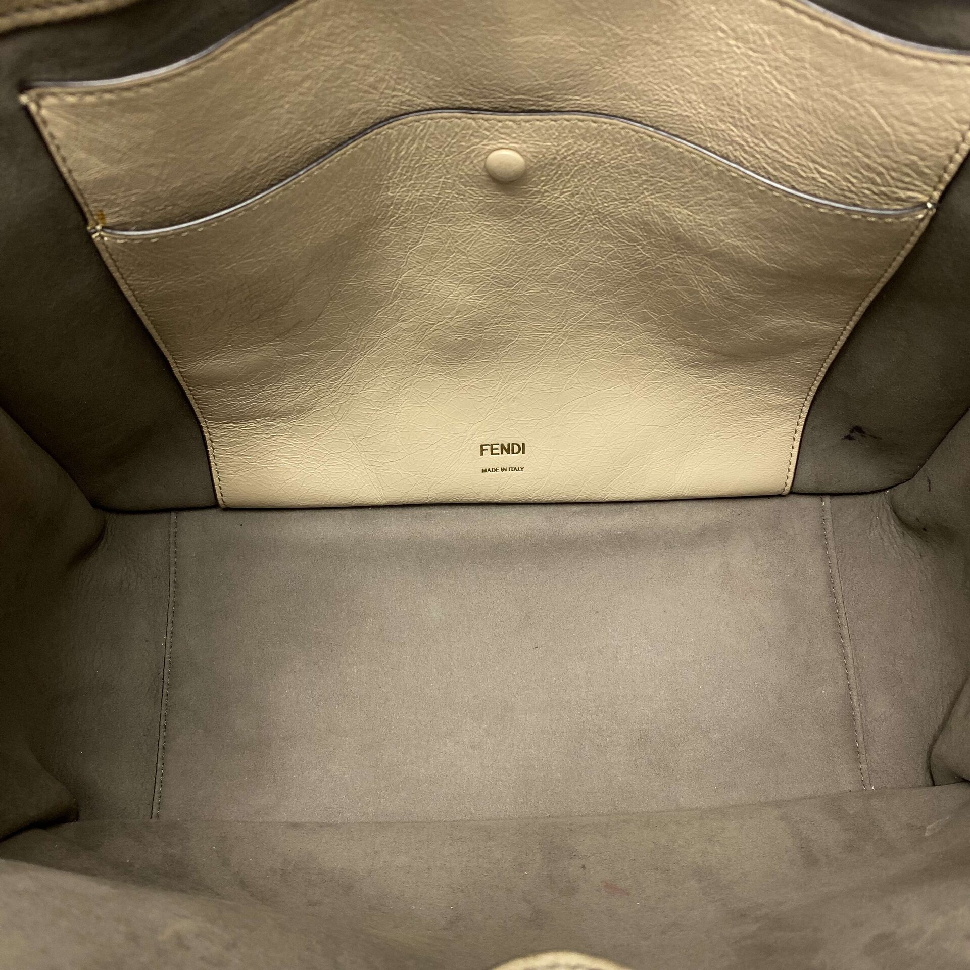 Bolsa Fendi Camurça e Couro Nude