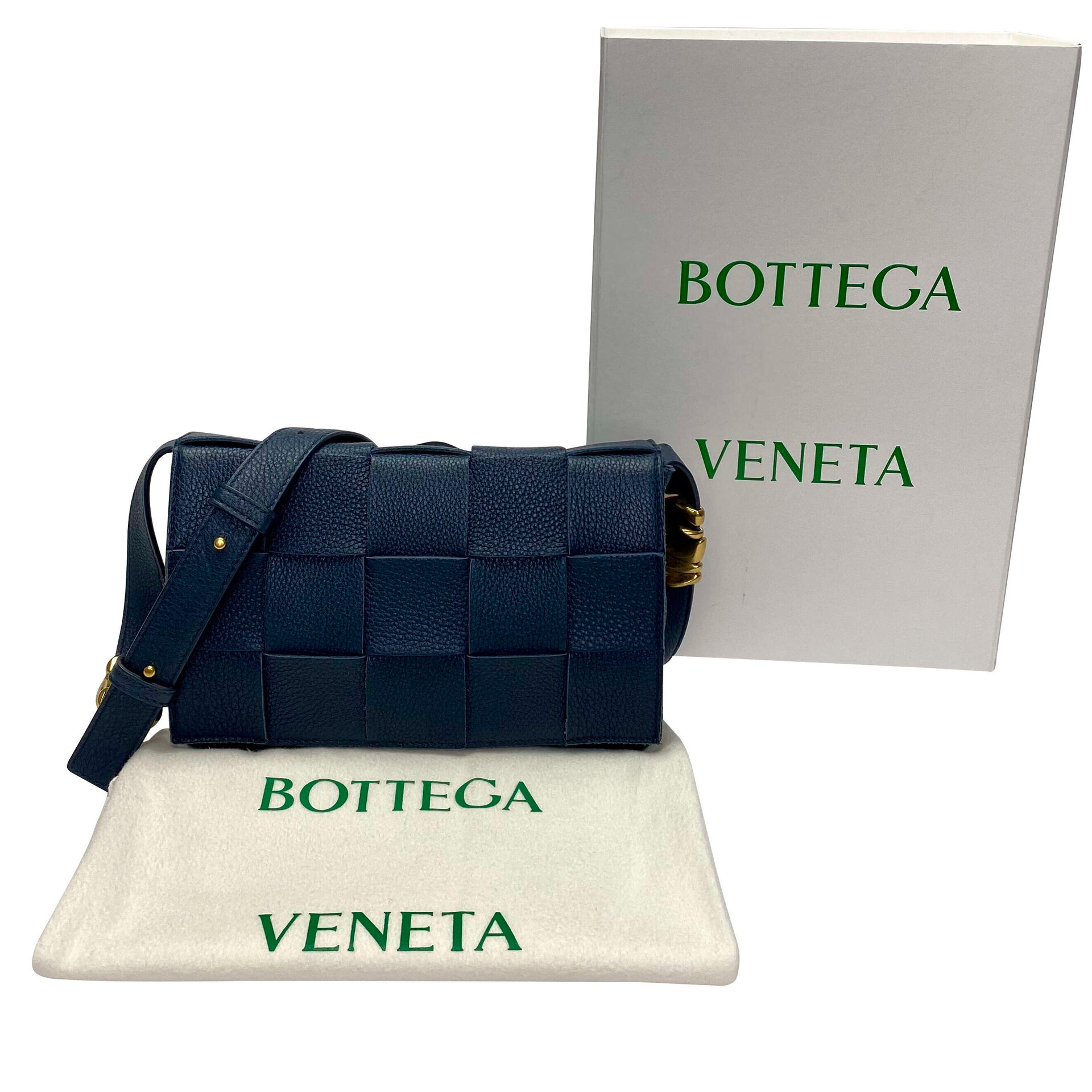 Bolsa Bottega Veneta Cassette Azul Marinho