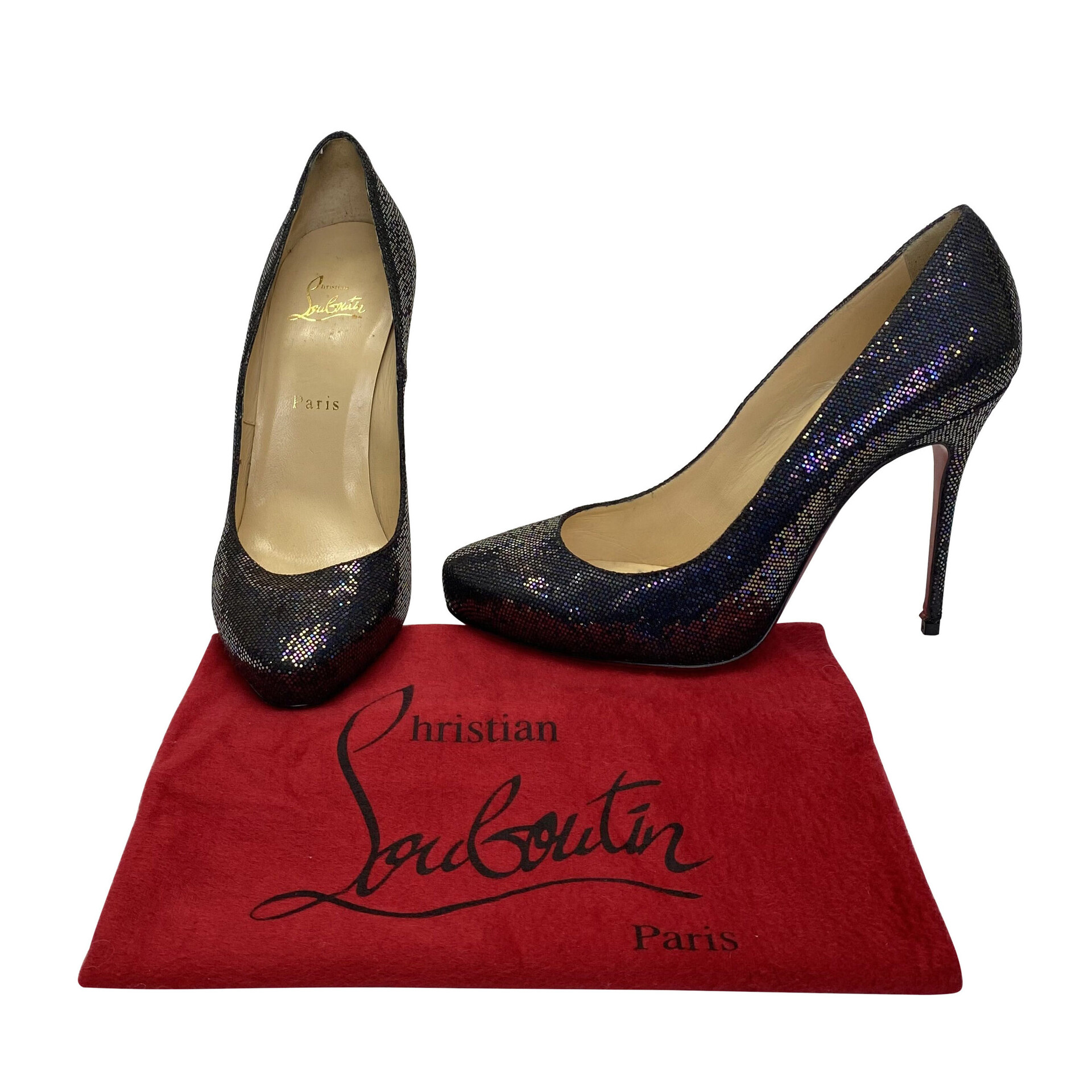 Sapato Christian Louboutin Glitter Preto