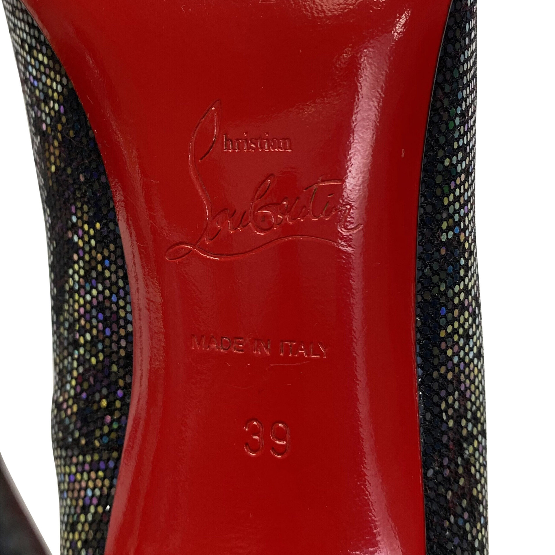 Sapato Christian Louboutin Glitter Preto