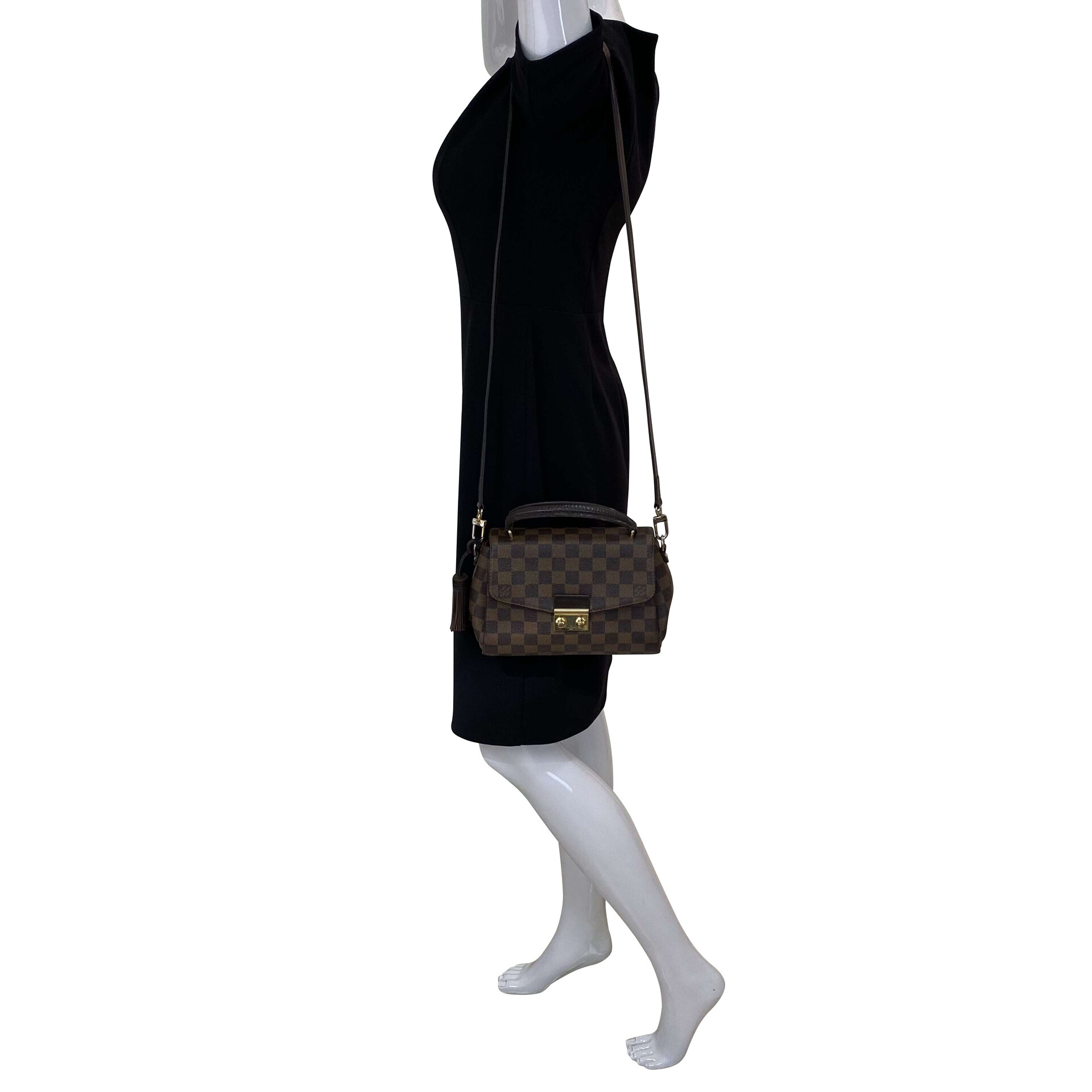 Bolsa Louis Vuitton Croisette Damier Ébène