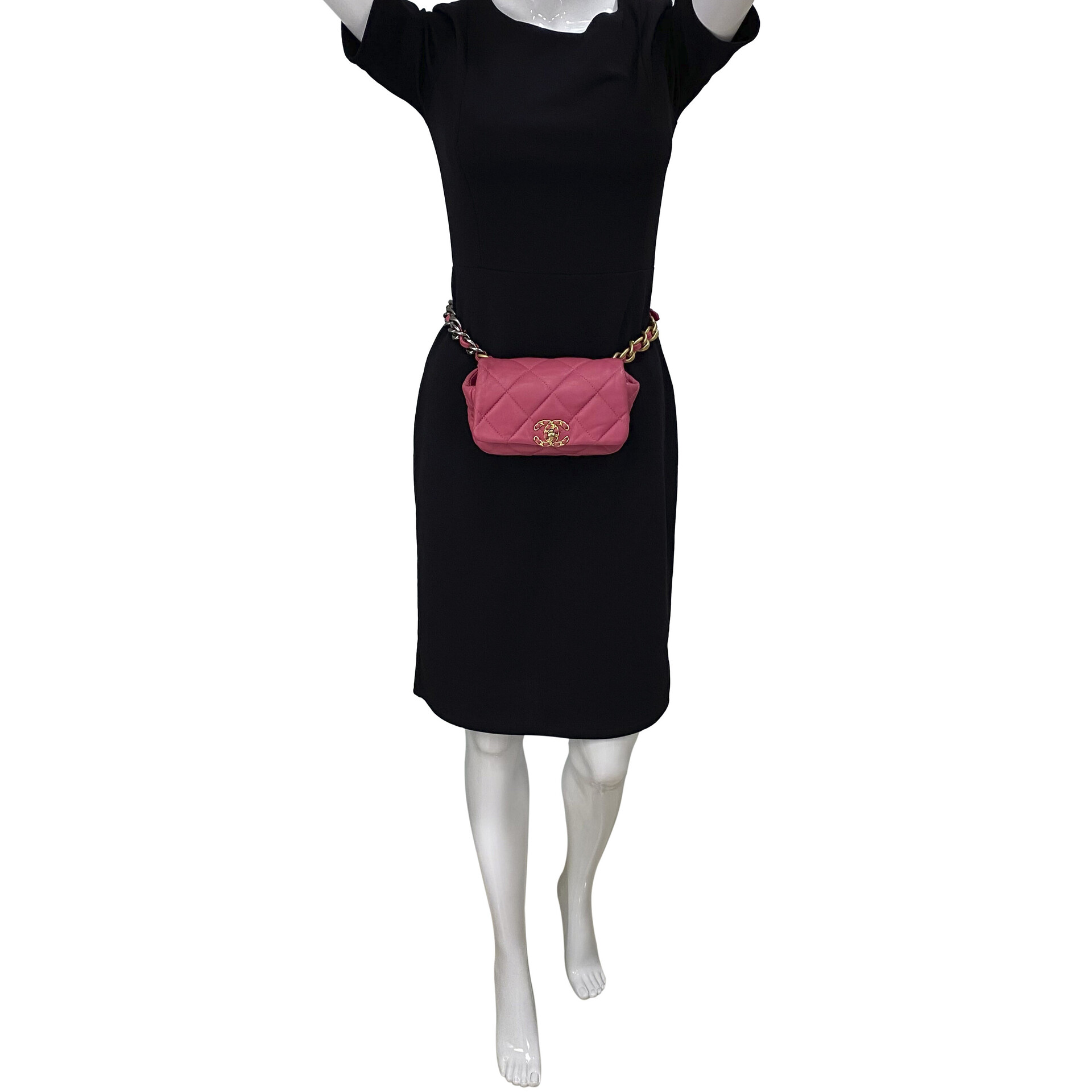 Bolsa Chanel C19 Weist Bag Rosa