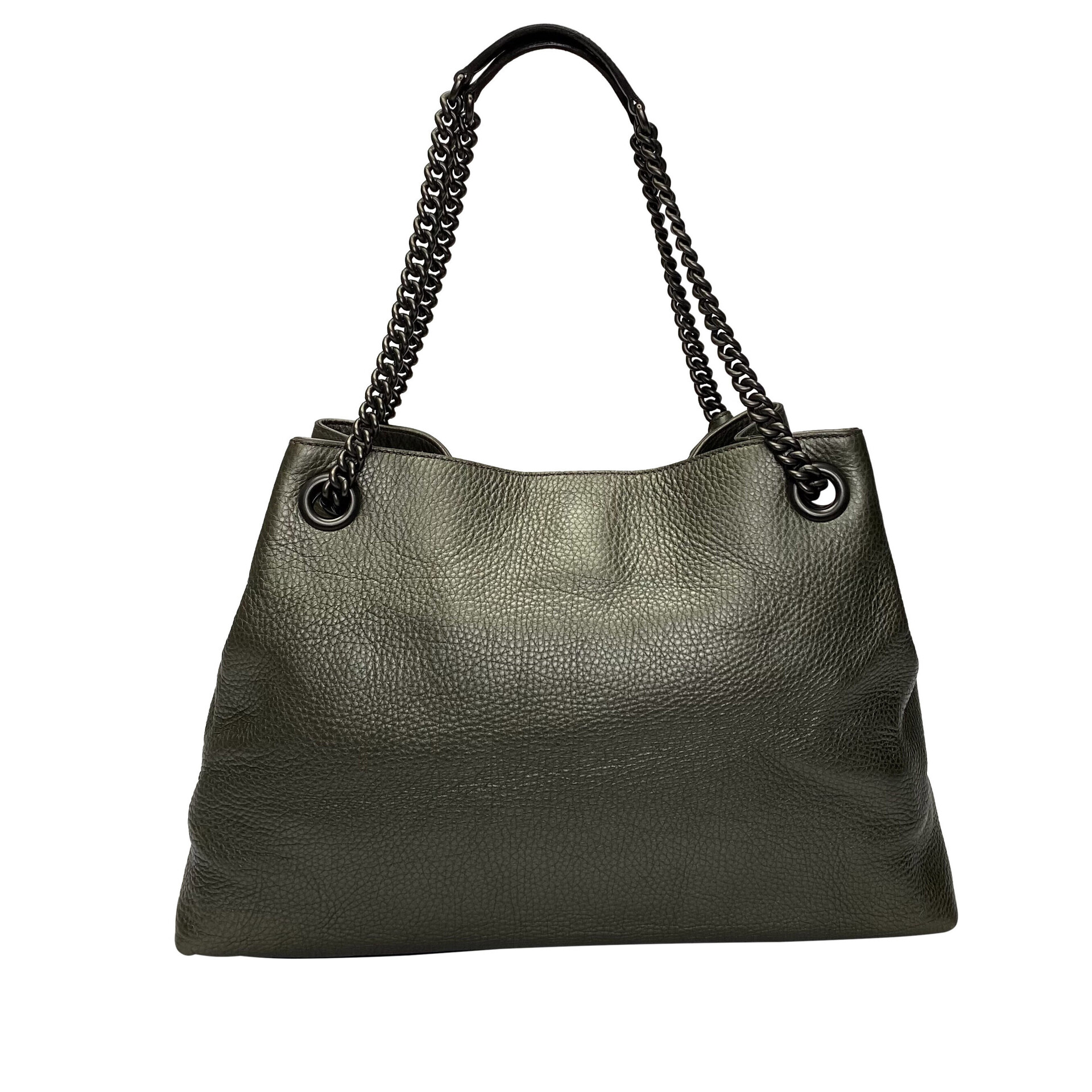 Bolsa Gucci Soho Cinza