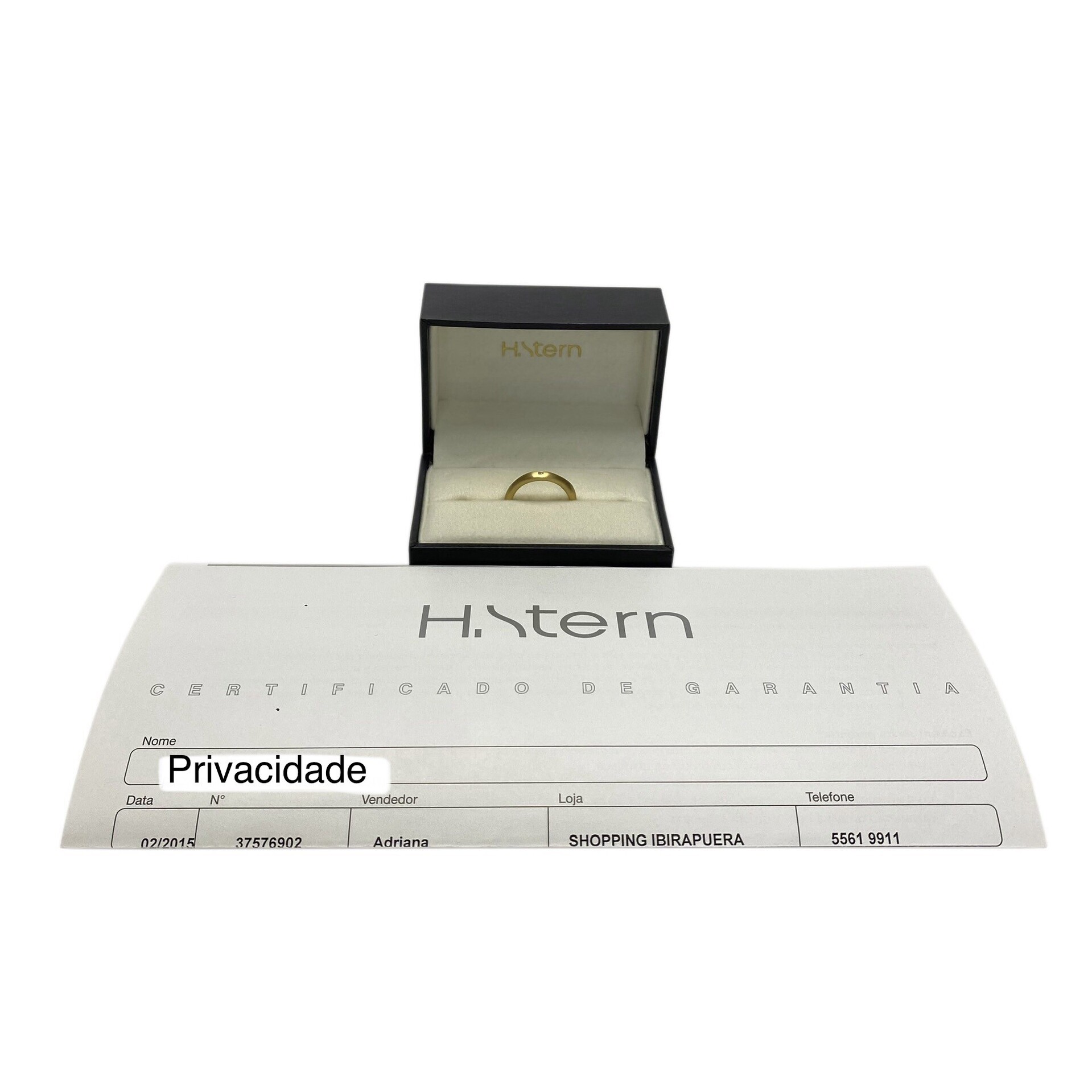 Aliança HStern Constanza Ouro Amarelo com Diamante