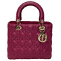 Bolsa Christian Dior Lady Dior Couro Pink