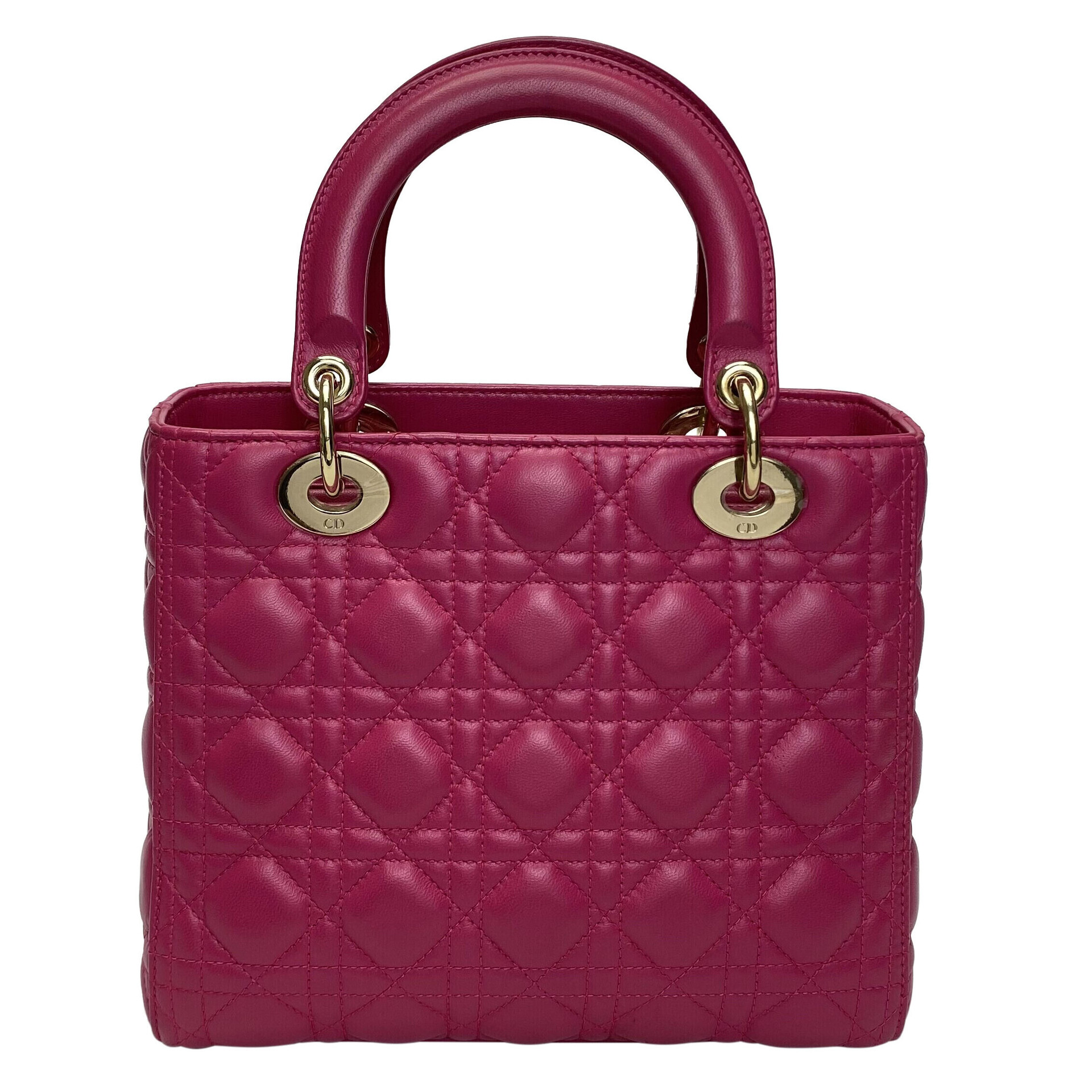 Bolsa Christian Dior Lady Dior Couro Pink