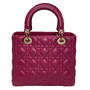 Bolsa Christian Dior Lady Dior Couro Pink