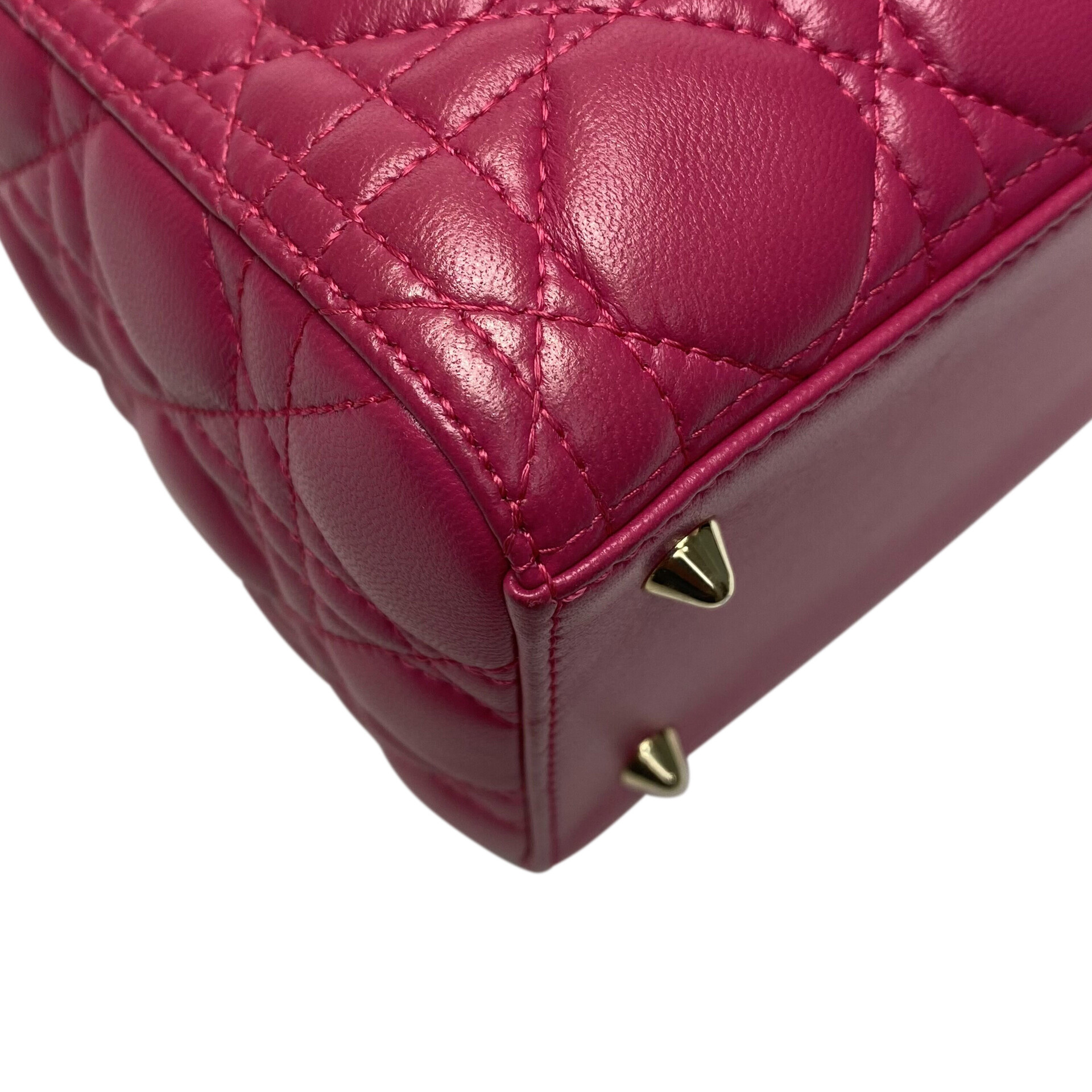 Bolsa Christian Dior Lady Dior Couro Pink