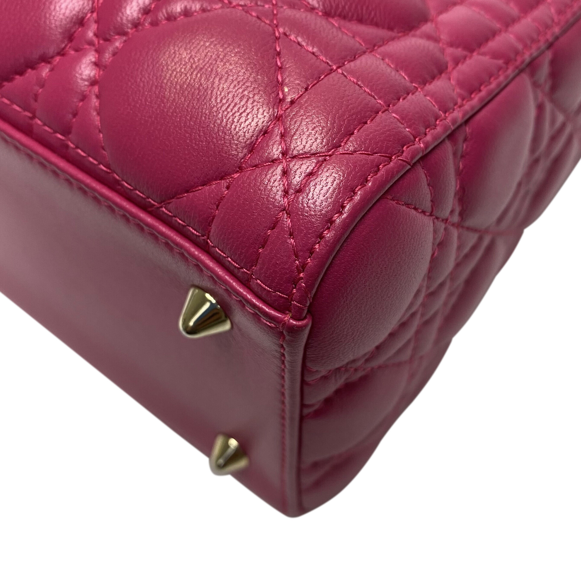 Bolsa Christian Dior Lady Dior Couro Pink