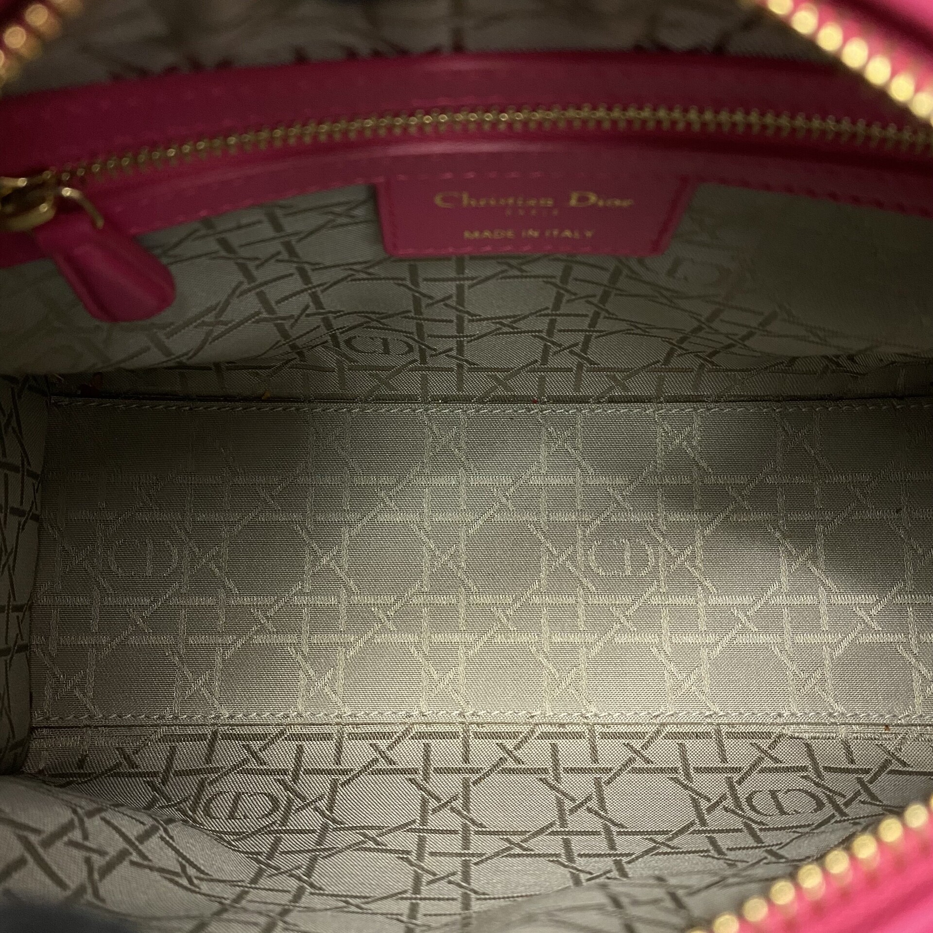 Bolsa Christian Dior Lady Dior Couro Pink