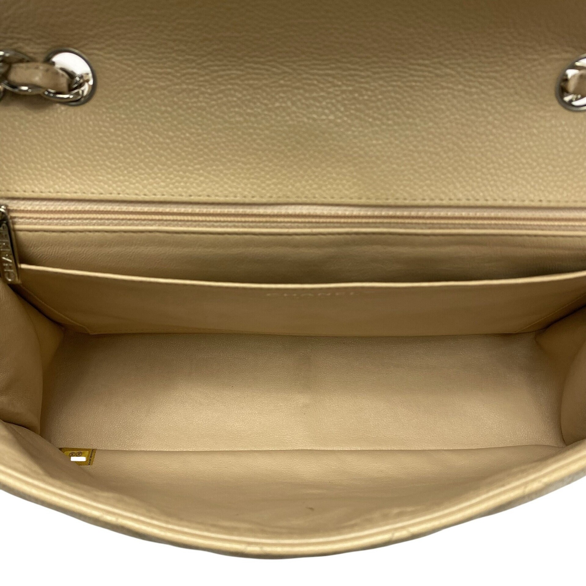 Bolsa Chanel Single Flap Jumbo Bege