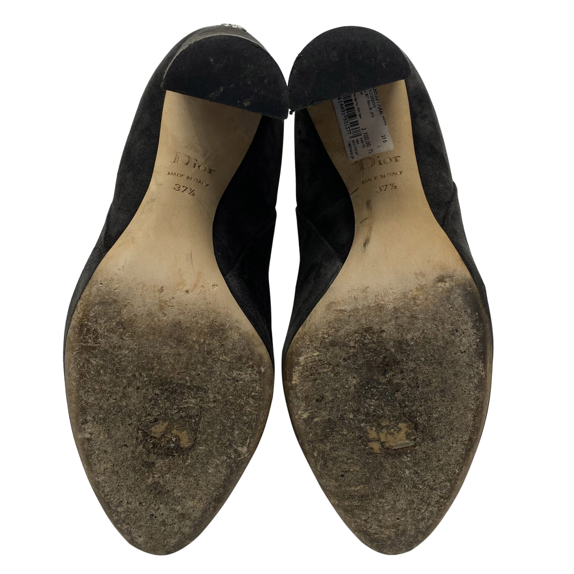 Bota Christian Dior Camurça Cinza