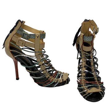 Sandália Louis Vuitton Tiras Píton