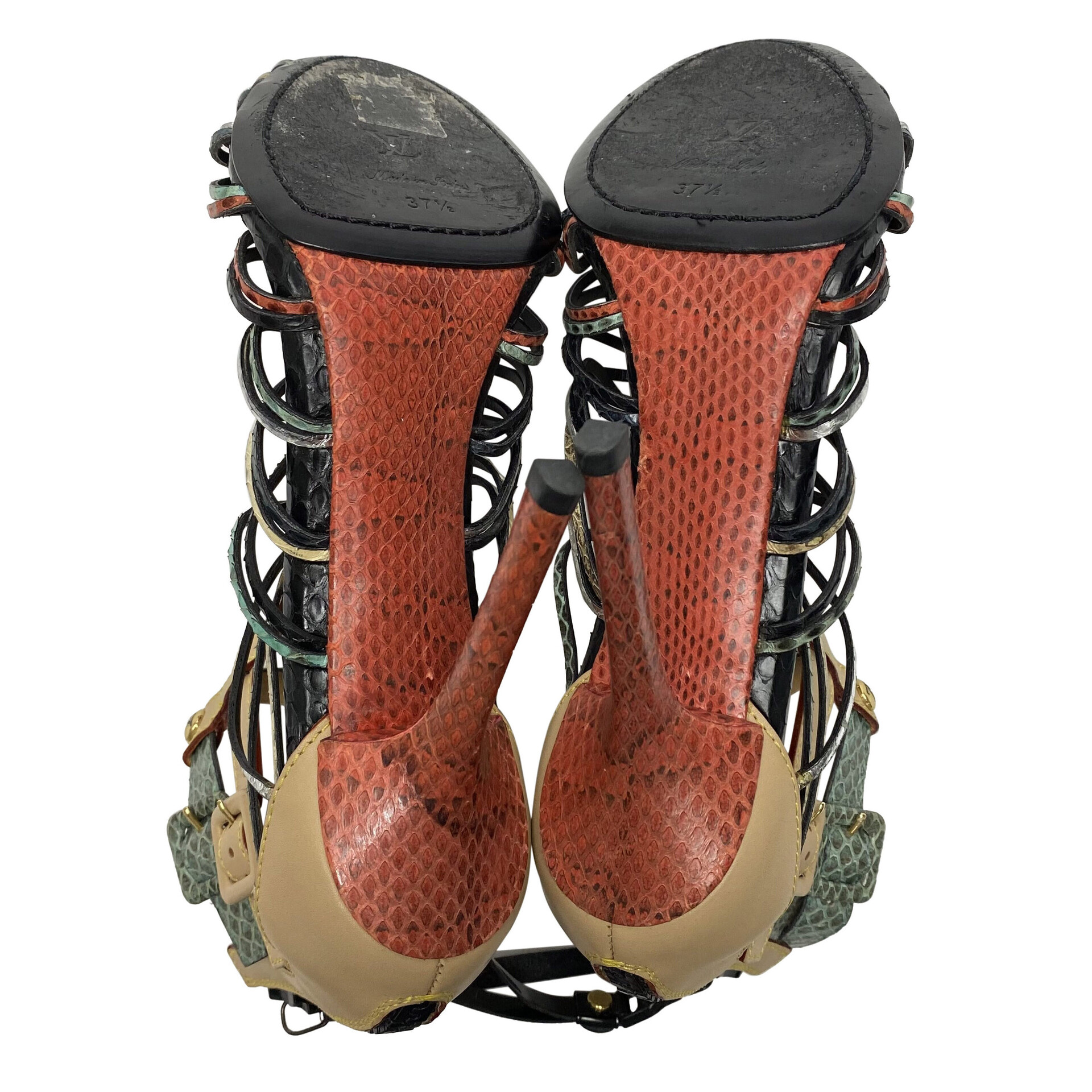 Sandália Louis Vuitton Tiras Píton