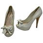 Peep Toe Miu Miu Laço Off White