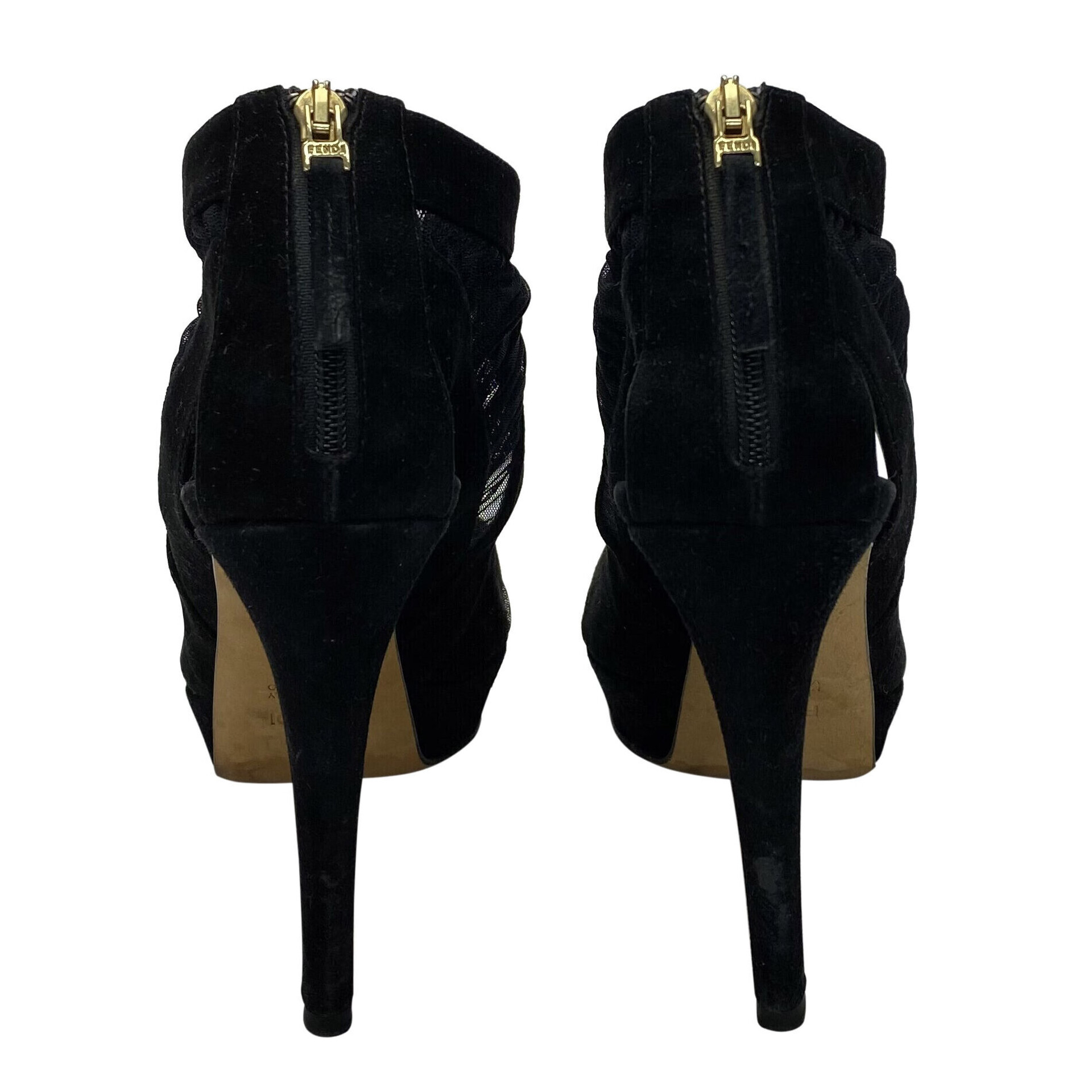 Ankle Boot Fendi Tule Preto