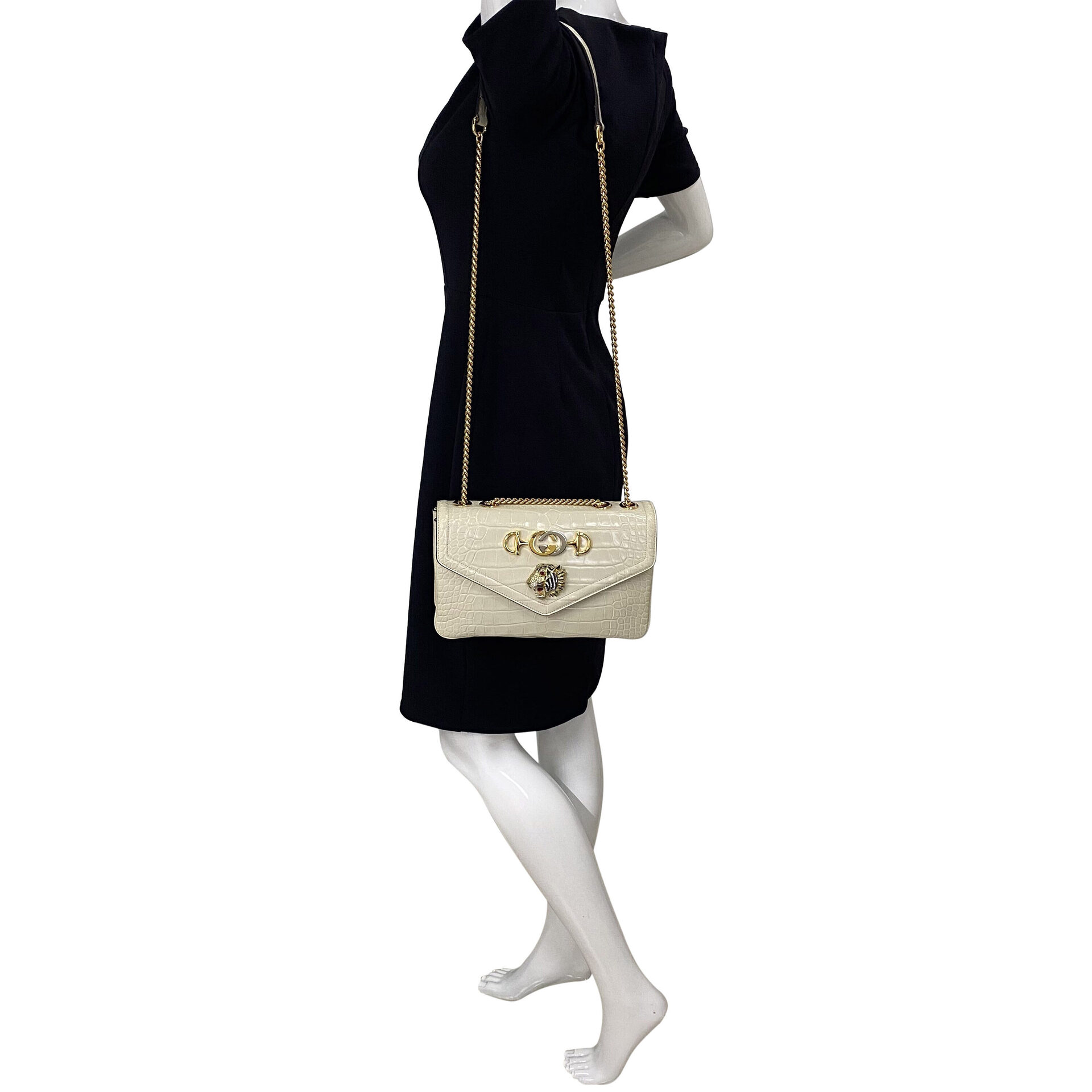 Bolsa Gucci Rajah American Alligator Croco