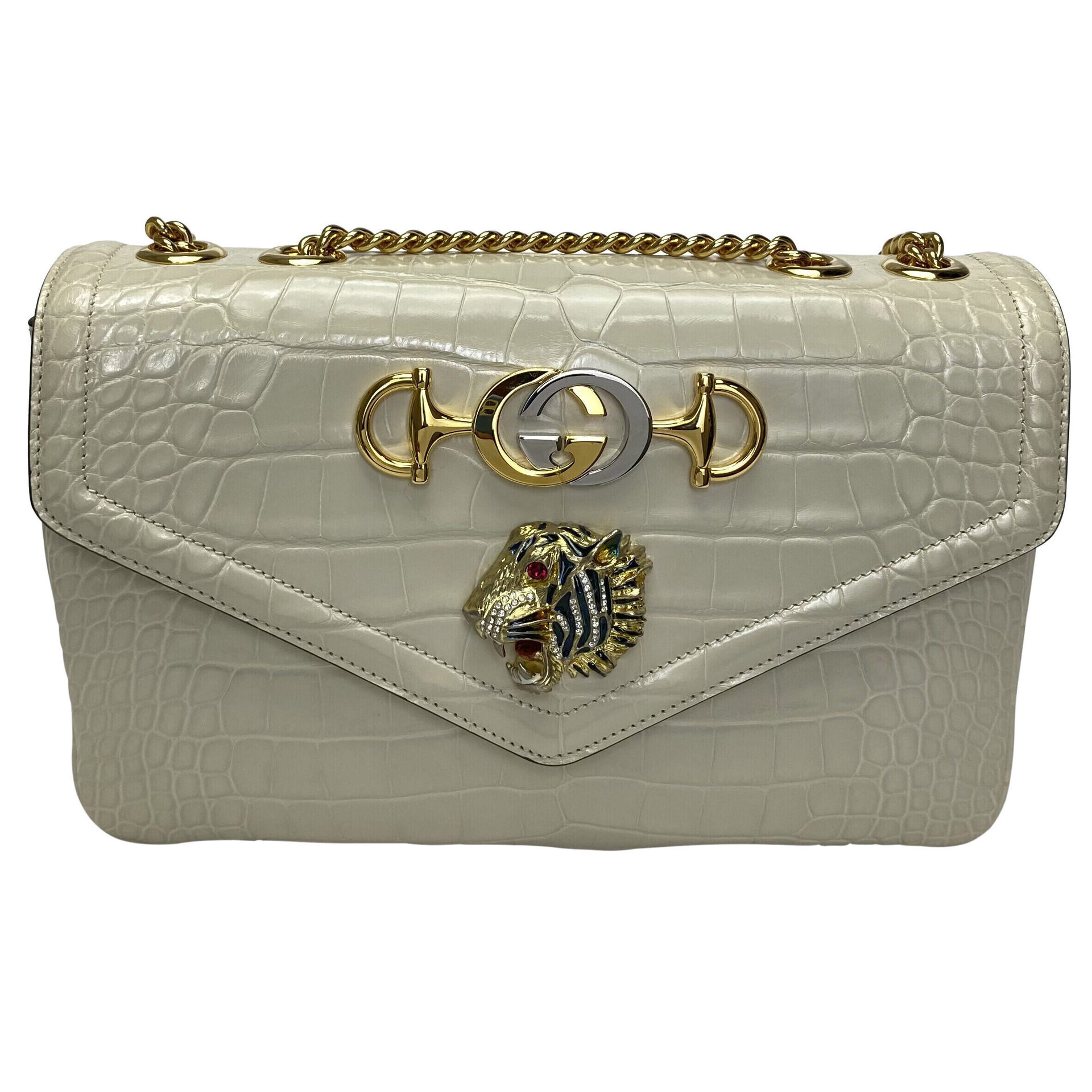 Bolsa Gucci Rajah American Alligator Croco