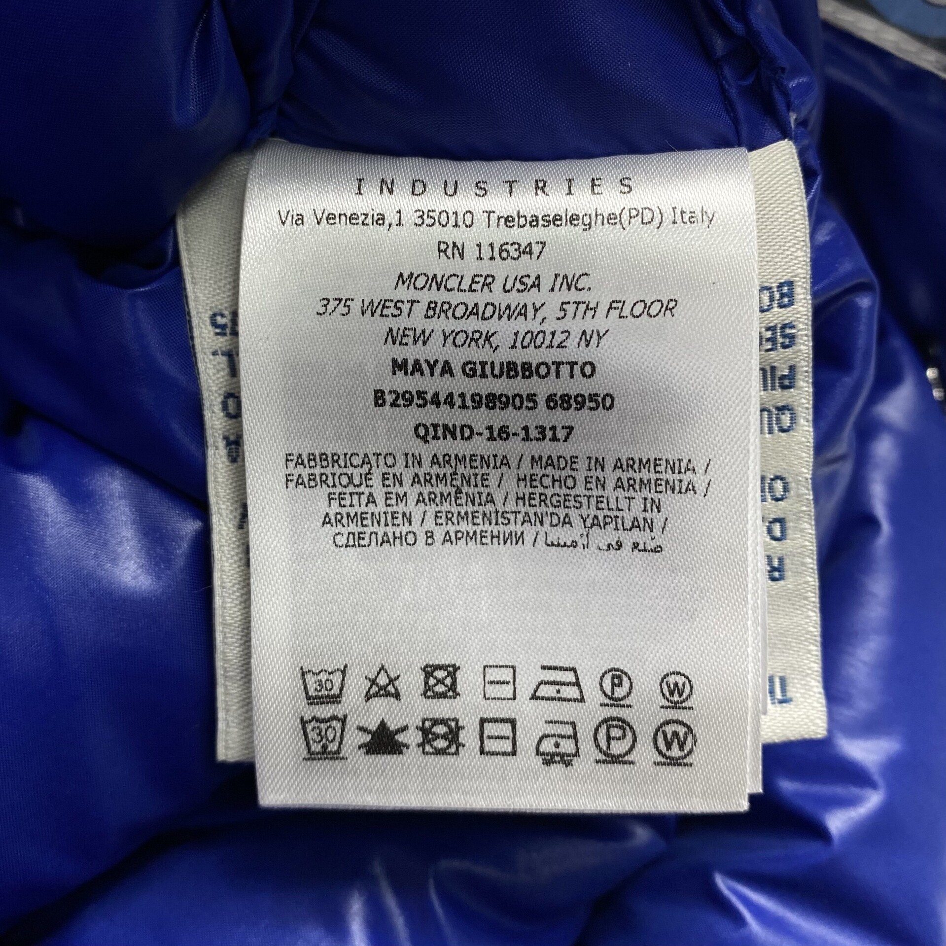 Jaqueta Moncler Infantil Azul