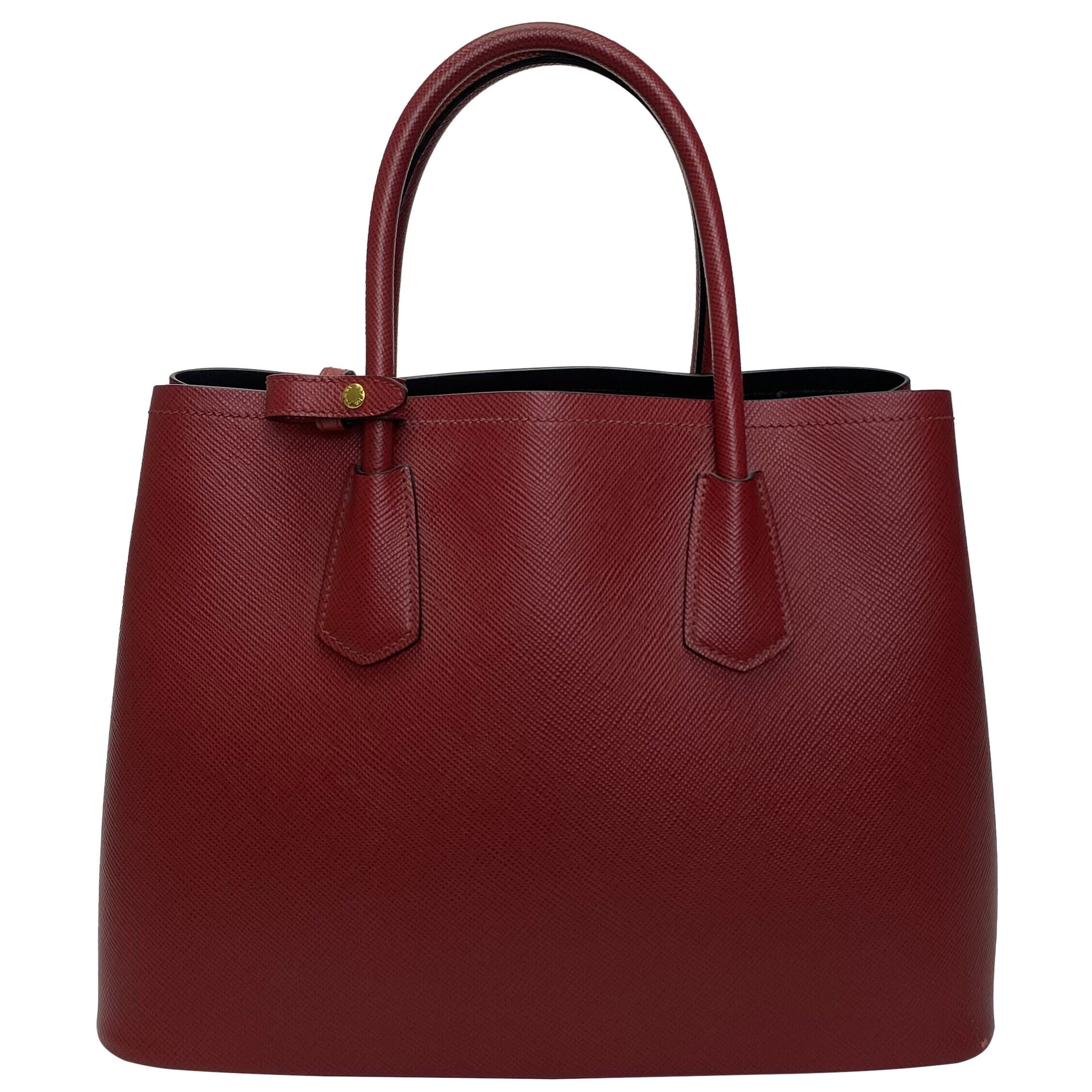 Bolsa Prada Double Couro Saffiano Vermelha