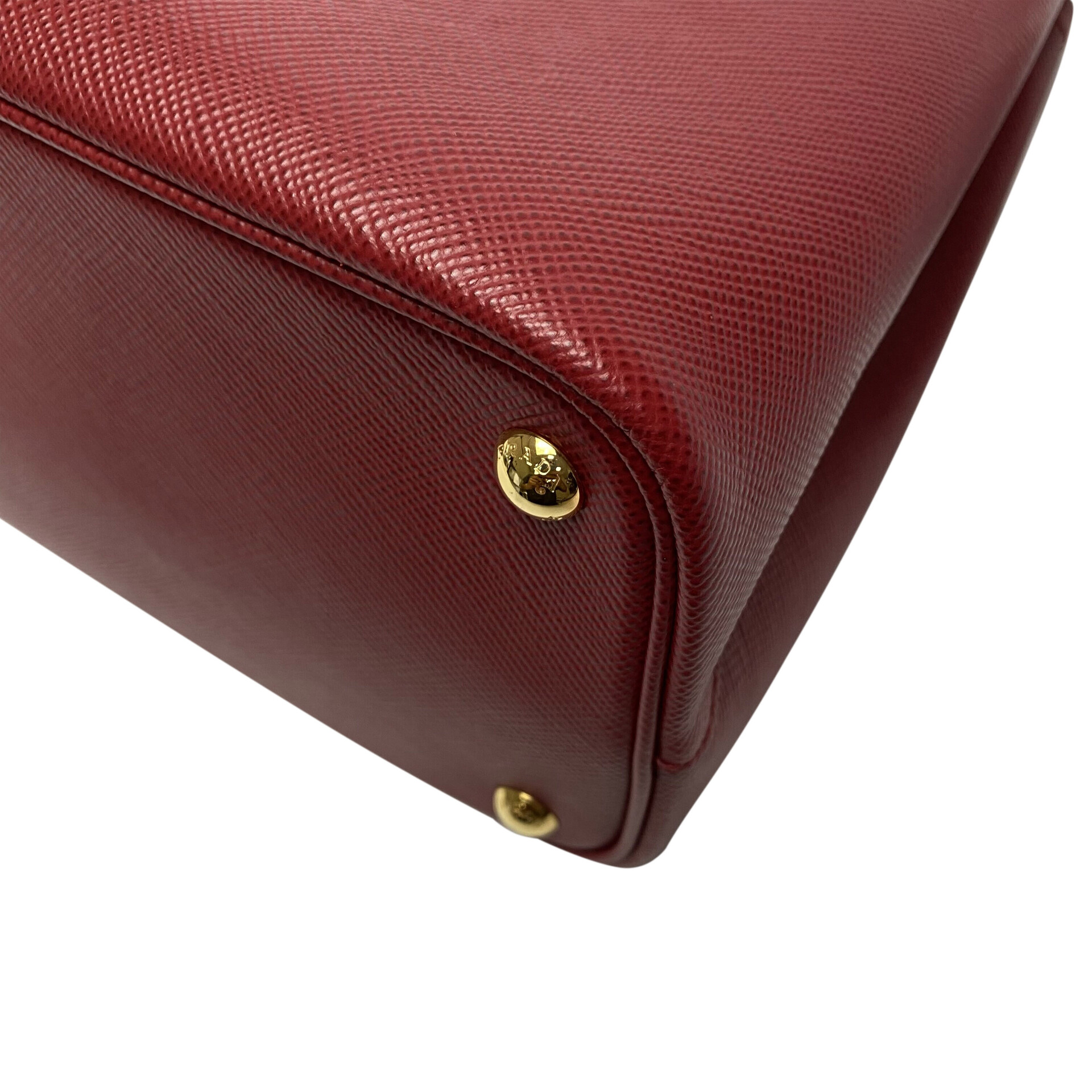 Bolsa Prada Double Couro Saffiano Vermelha