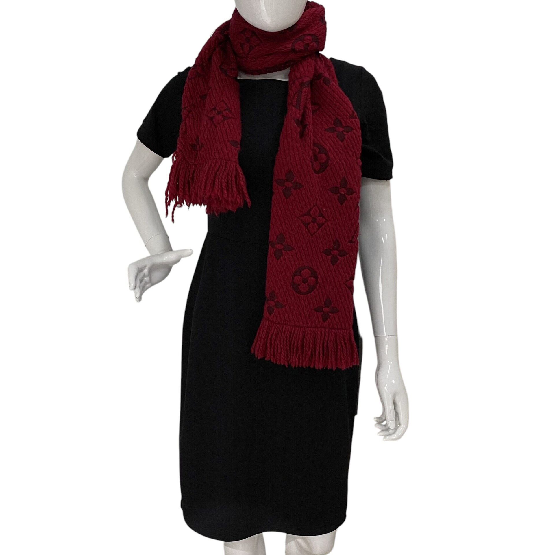 Cachecol Louis Vuitton Lã Vermelho