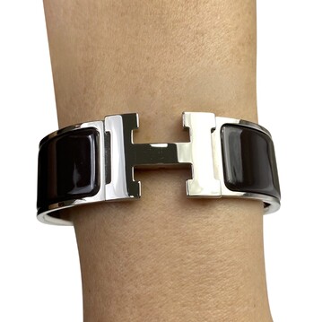 Bracelete Hermès Clic Clac H Marrom Escuro