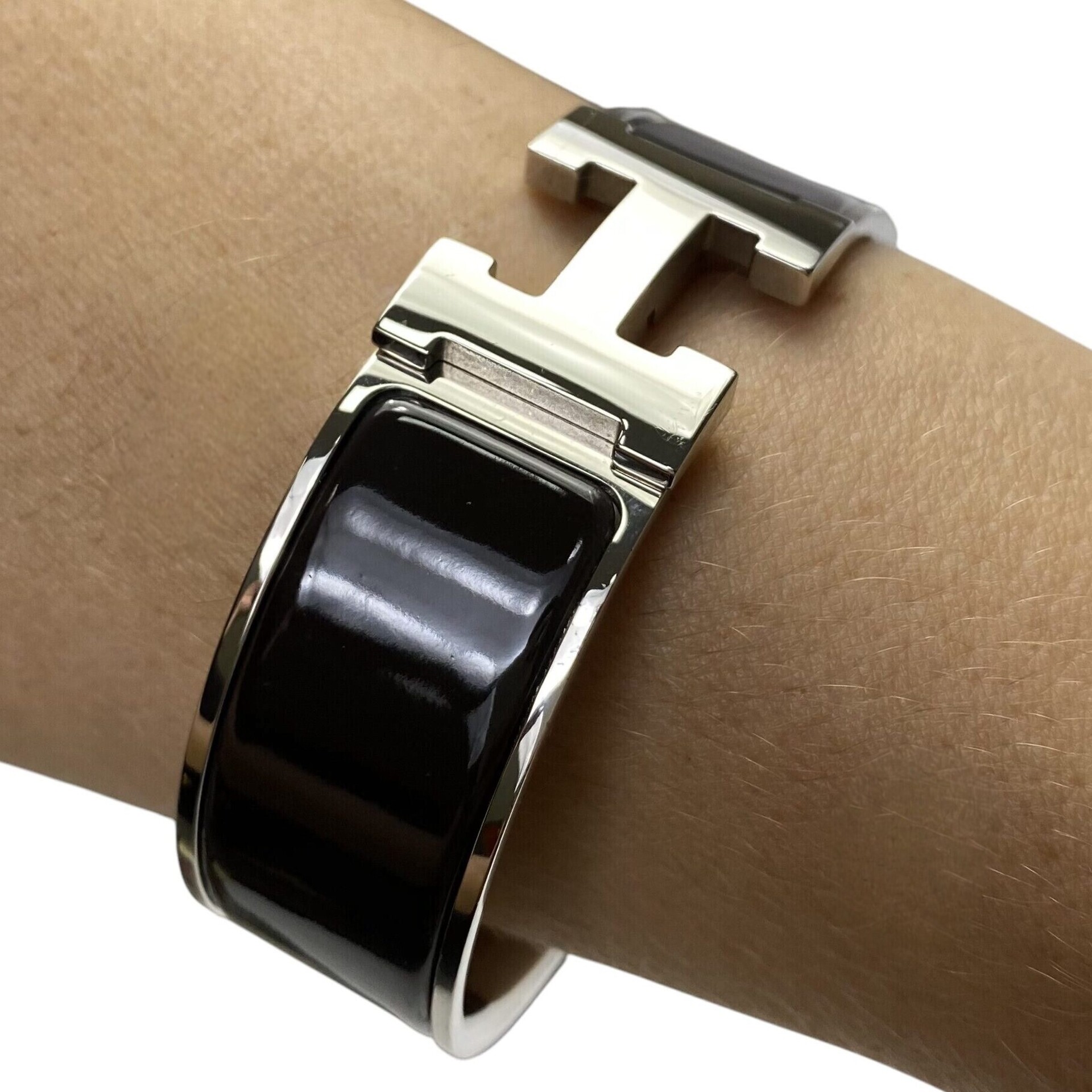 Bracelete Hermès Clic Clac H Marrom Escuro