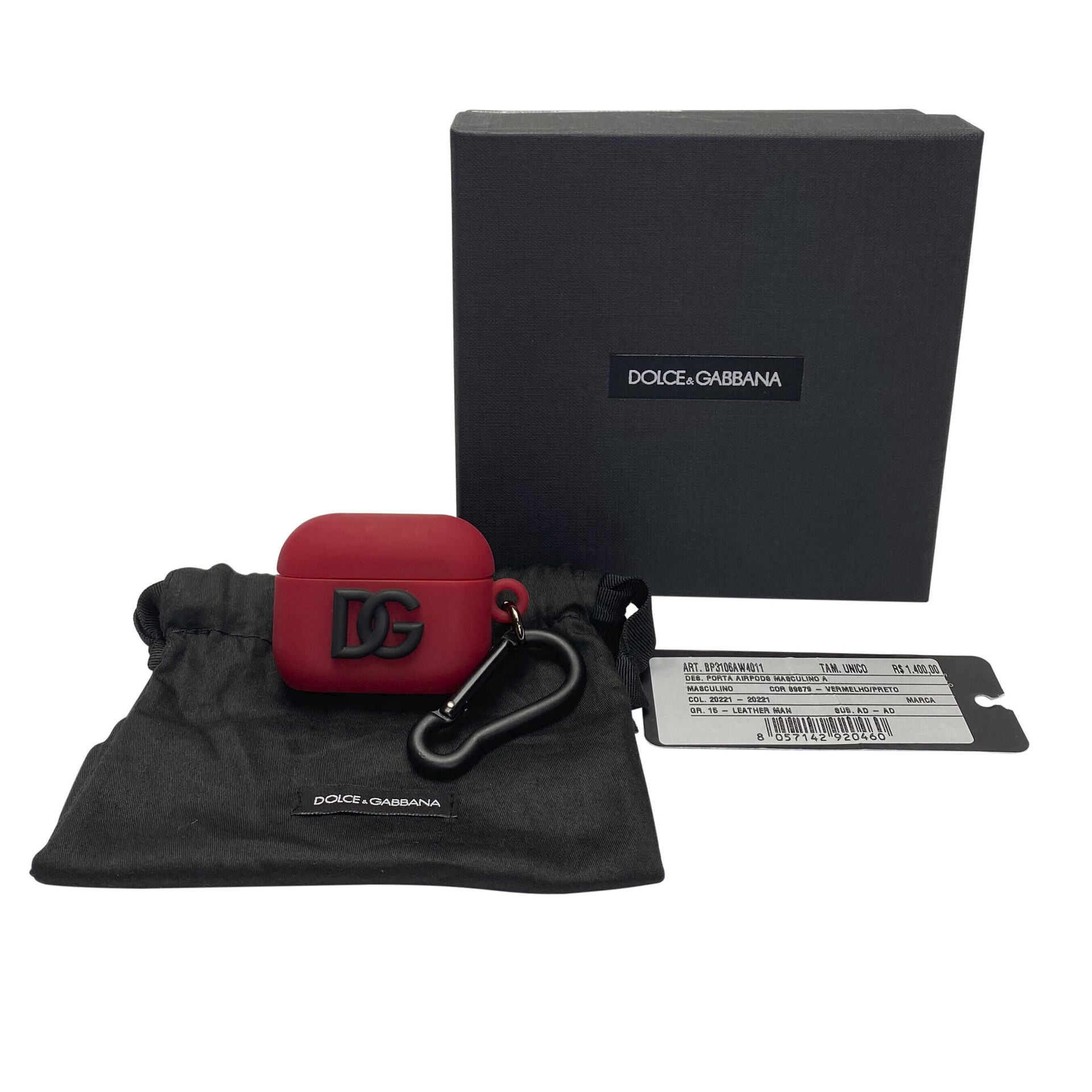 Porta-Airpods Dolce & Gabbana Vermelho