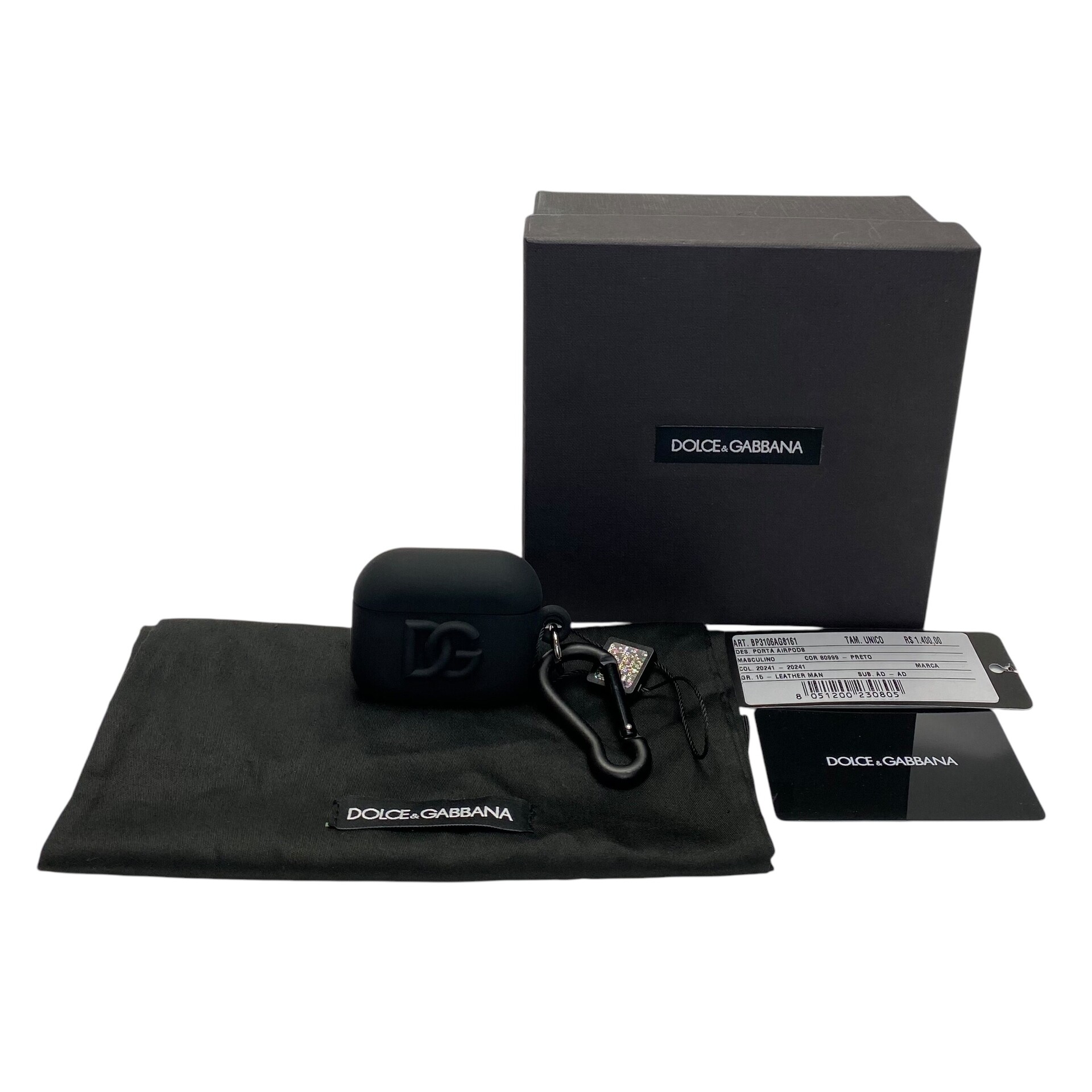 Porta-Airpods Dolce & Gabbana Preto