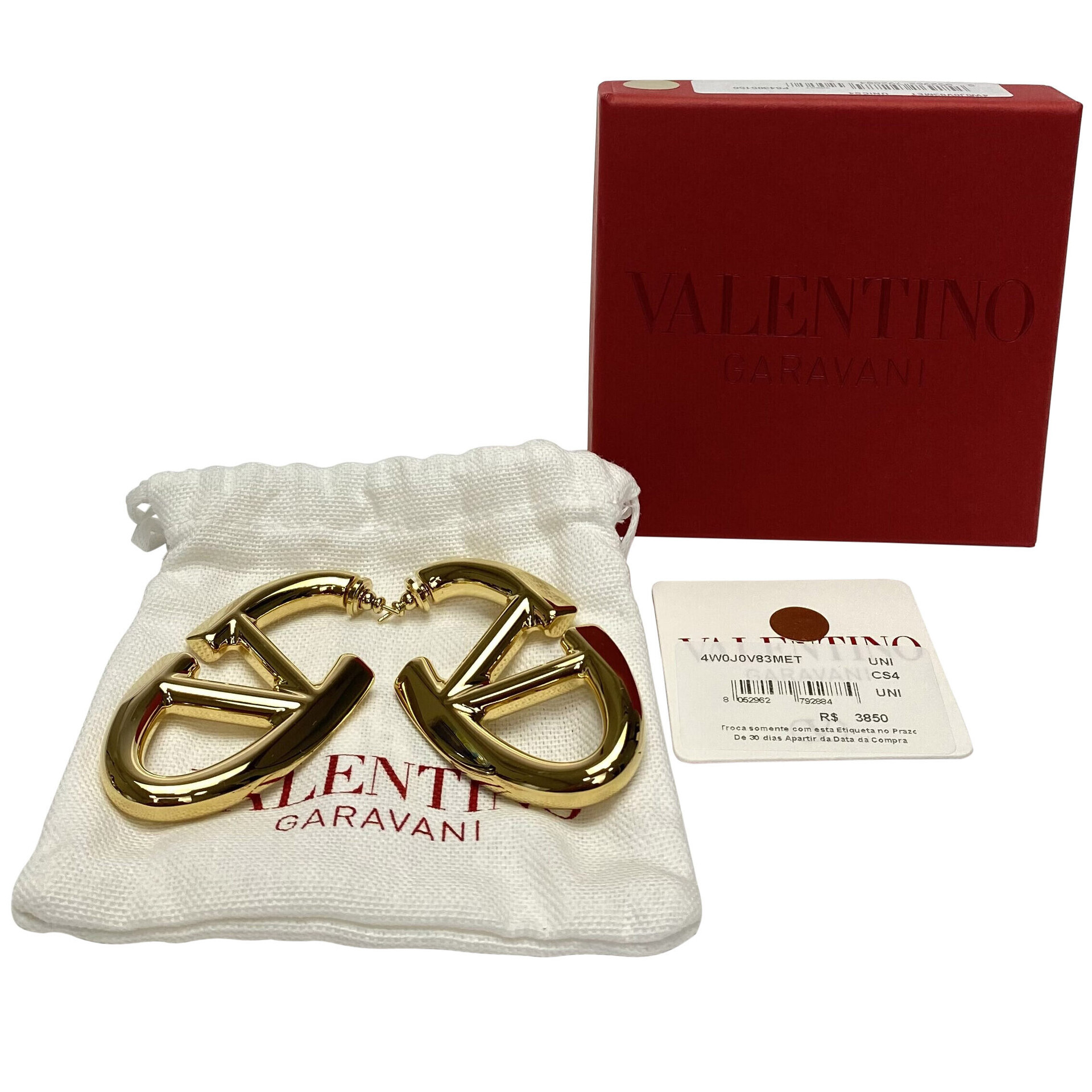 Par de Brincos Valentino Vlogo The Bold Edition