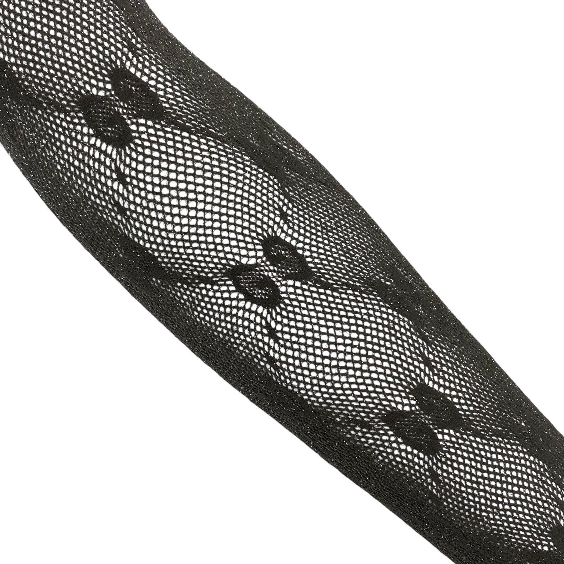 Meia-Calça Gucci Cinza Detalhe Lurex GG