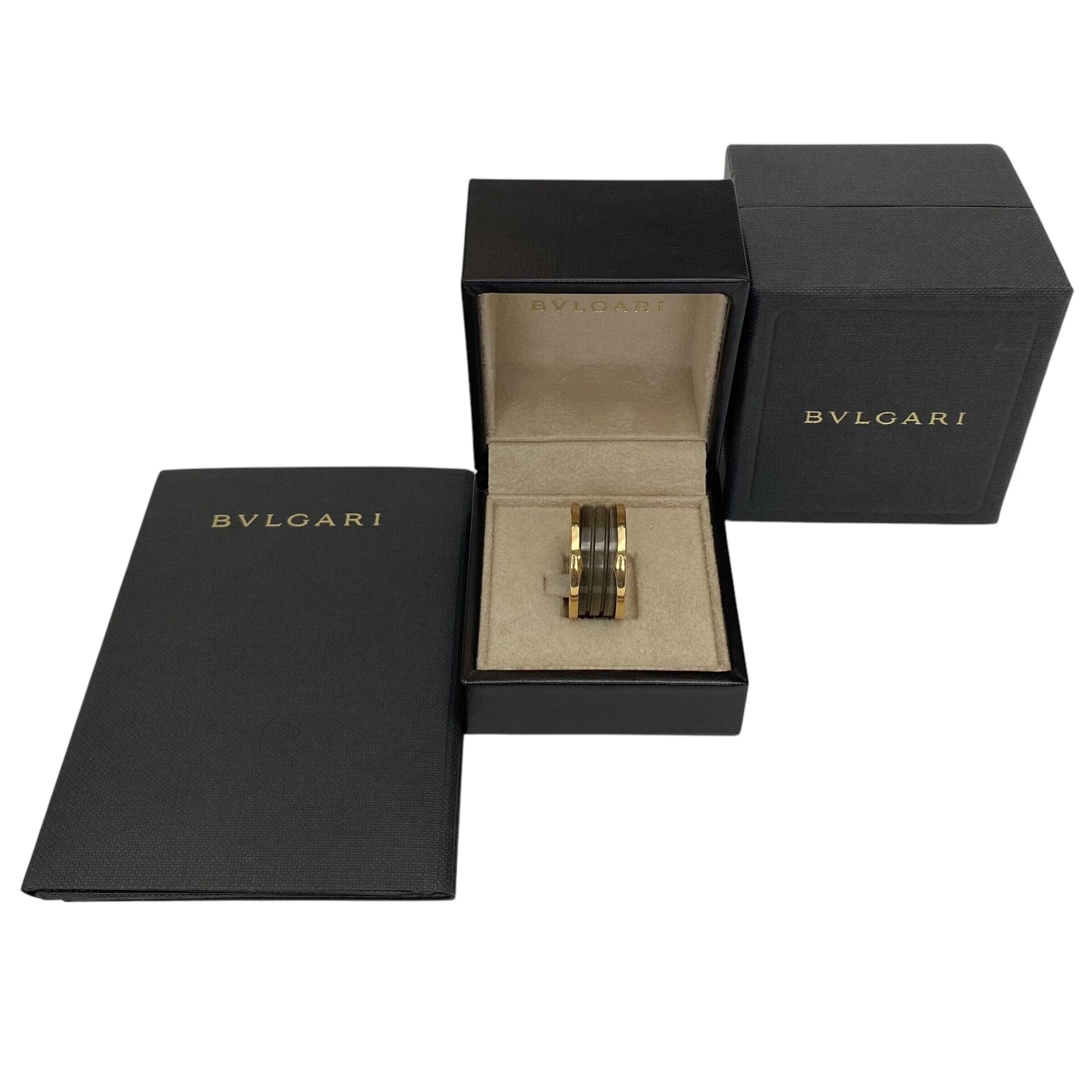 Anel Bvlgari B. Zero 1 Ouro Rose com Cerâmica