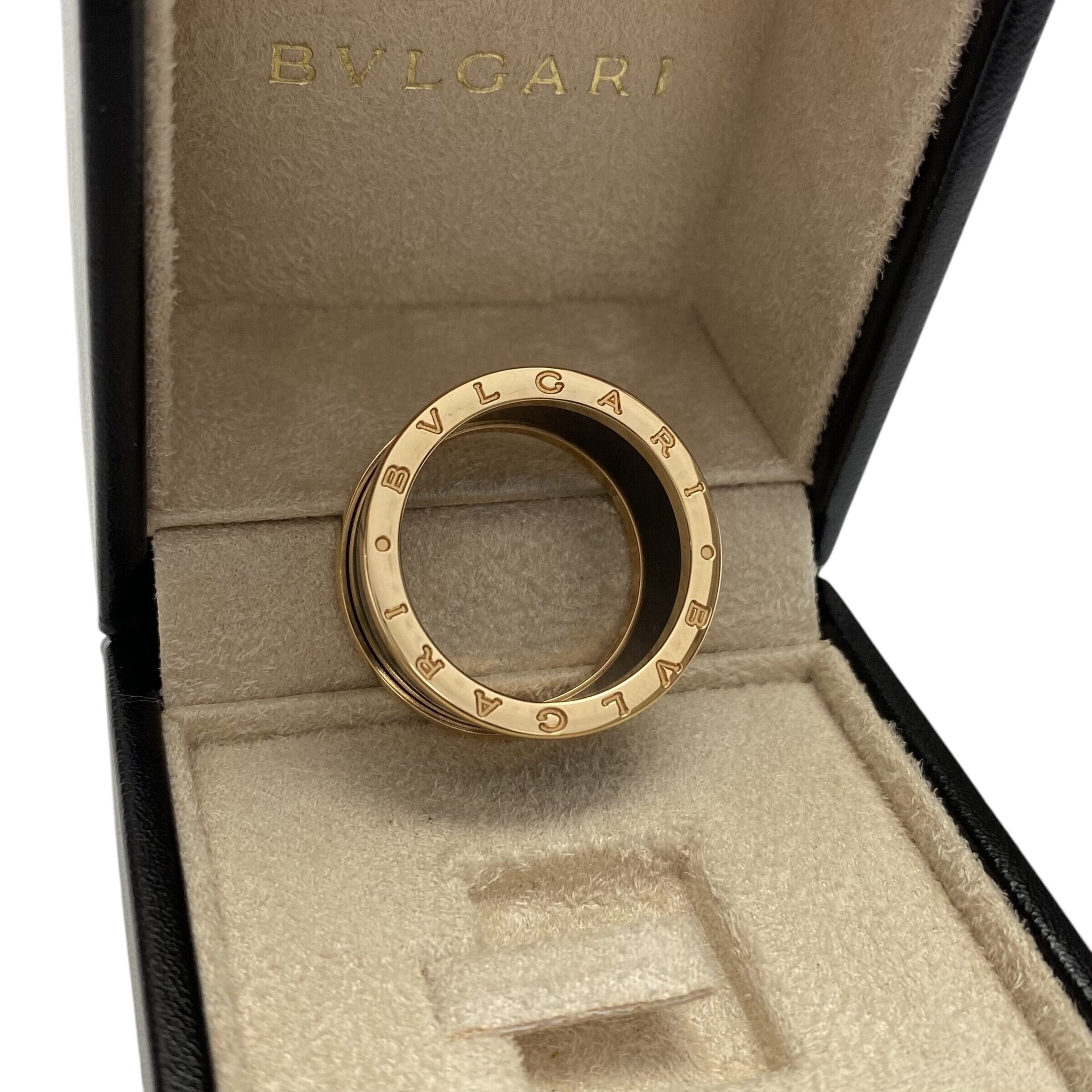 Anel Bvlgari B. Zero 1 Ouro Rose com Cerâmica