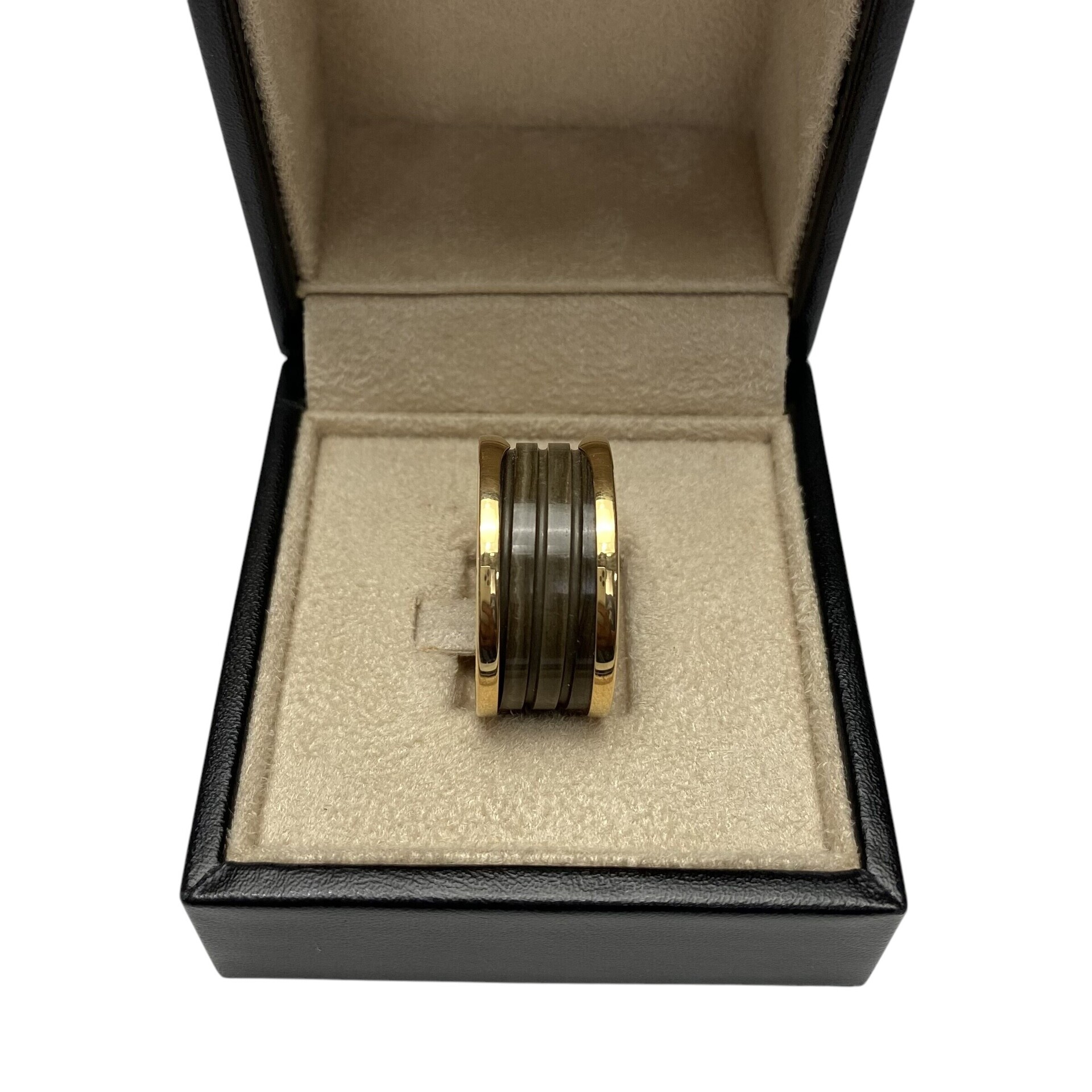 Anel Bvlgari B. Zero 1 Ouro Rose com Cerâmica