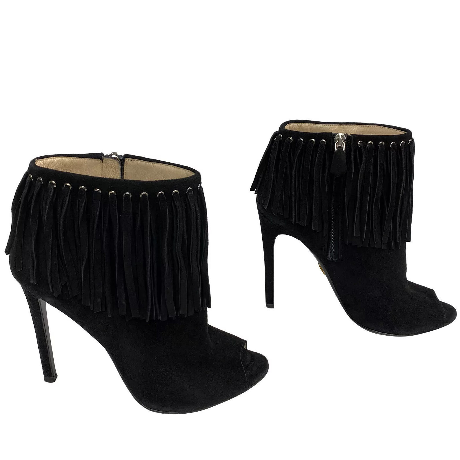 Bota Prada Camurça Preta