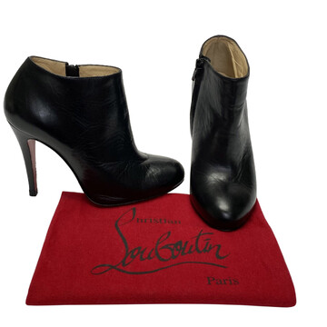 Bota Christian Louboutin Couro Preta
