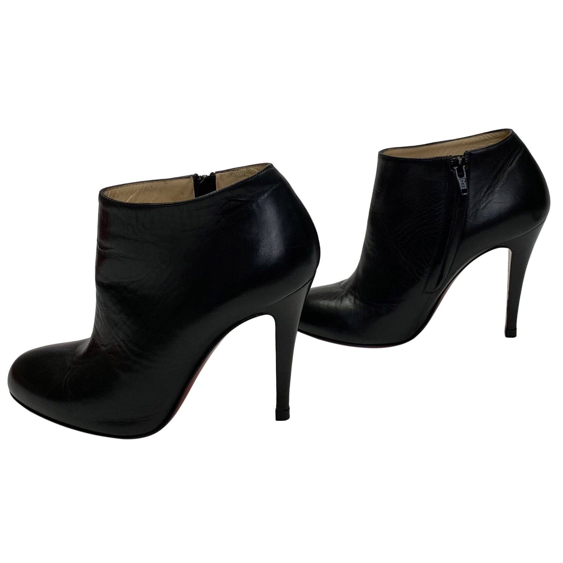 Bota Christian Louboutin Couro Preta