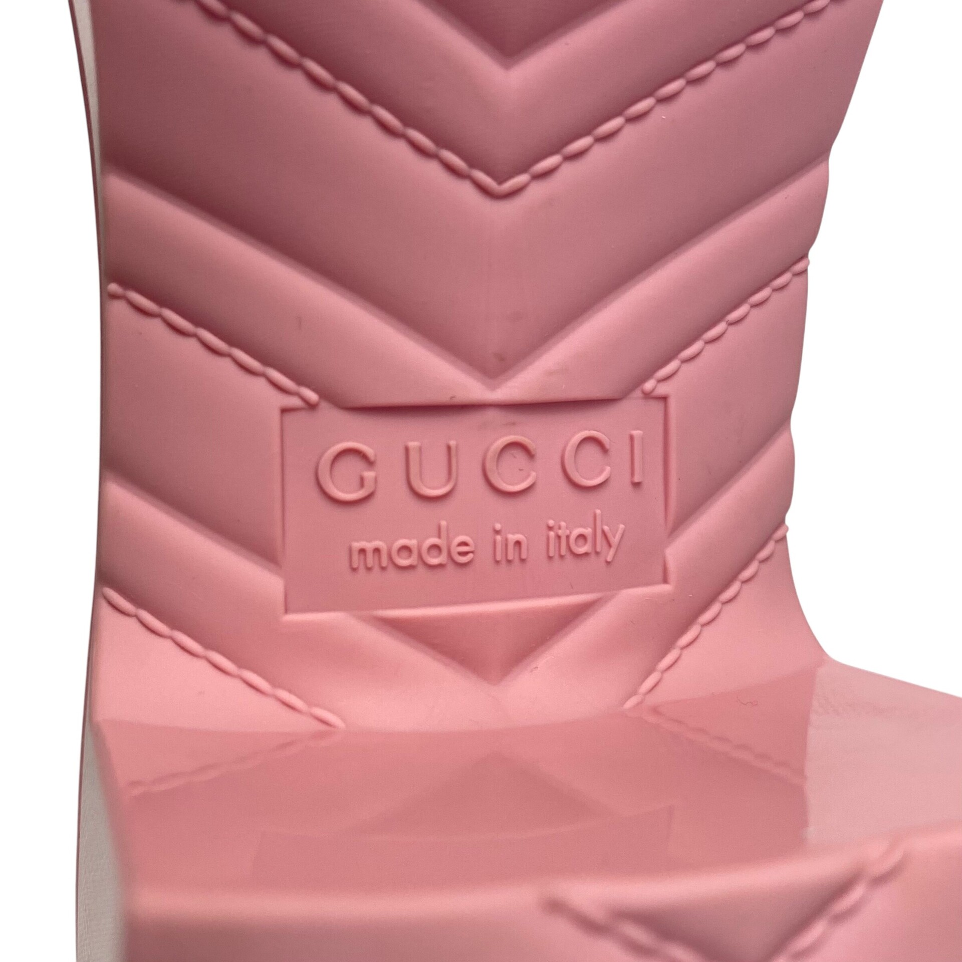 Sandália Gucci Rubber Slides Rosa