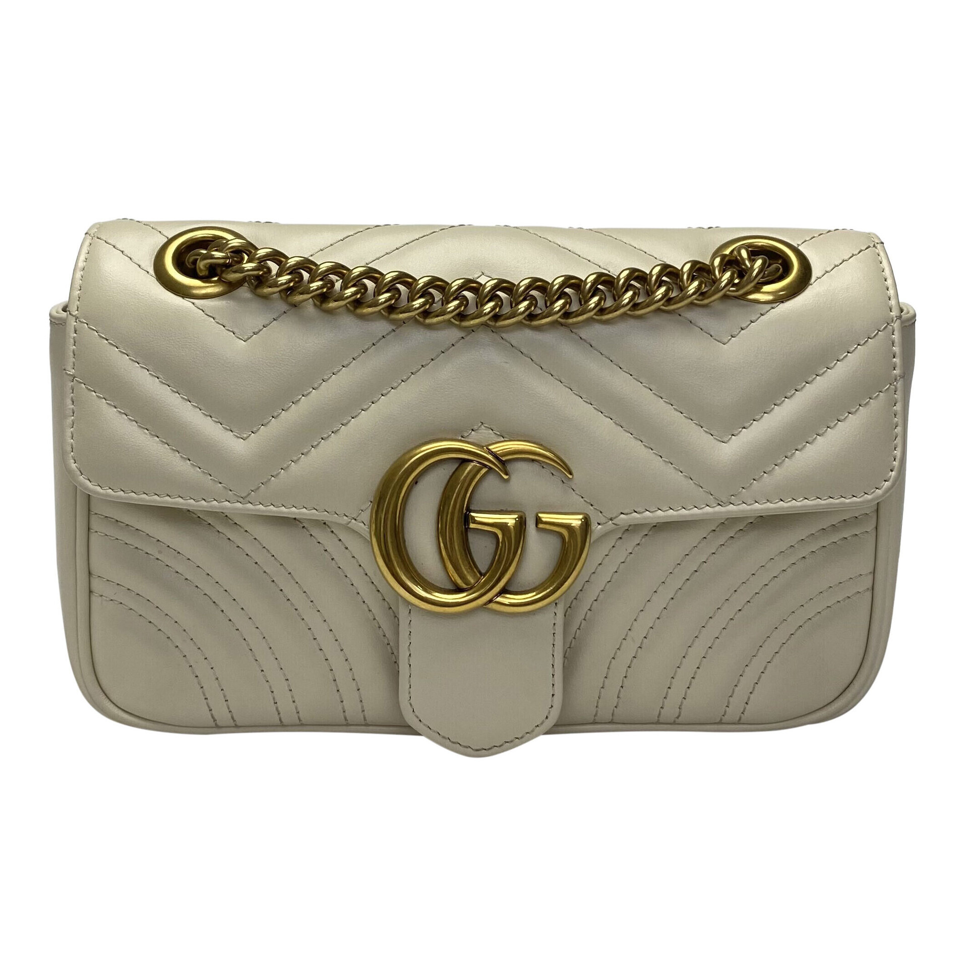 Bolsa Gucci GG Marmont Off White